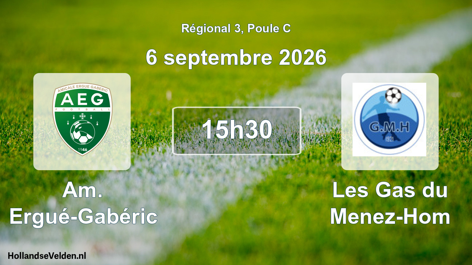 Scheduled Match: Am. Ergué-Gabéric - Les Gas du Menez-Hom (6 September 2026)