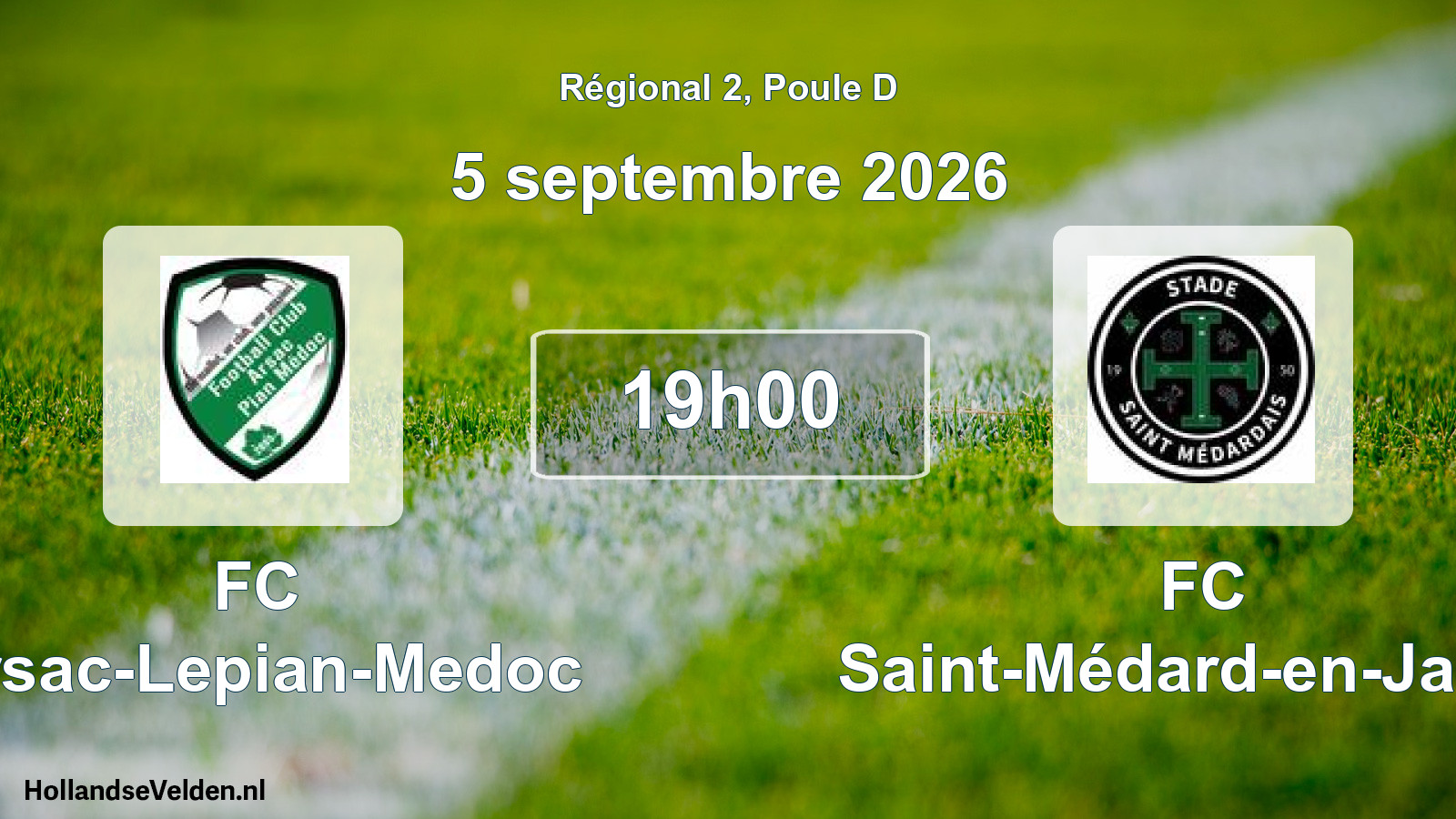 Scheduled Match: FC Arsac-Lepian-Medoc - FC Saint-Médard-en-Jalles (5 September 2026)