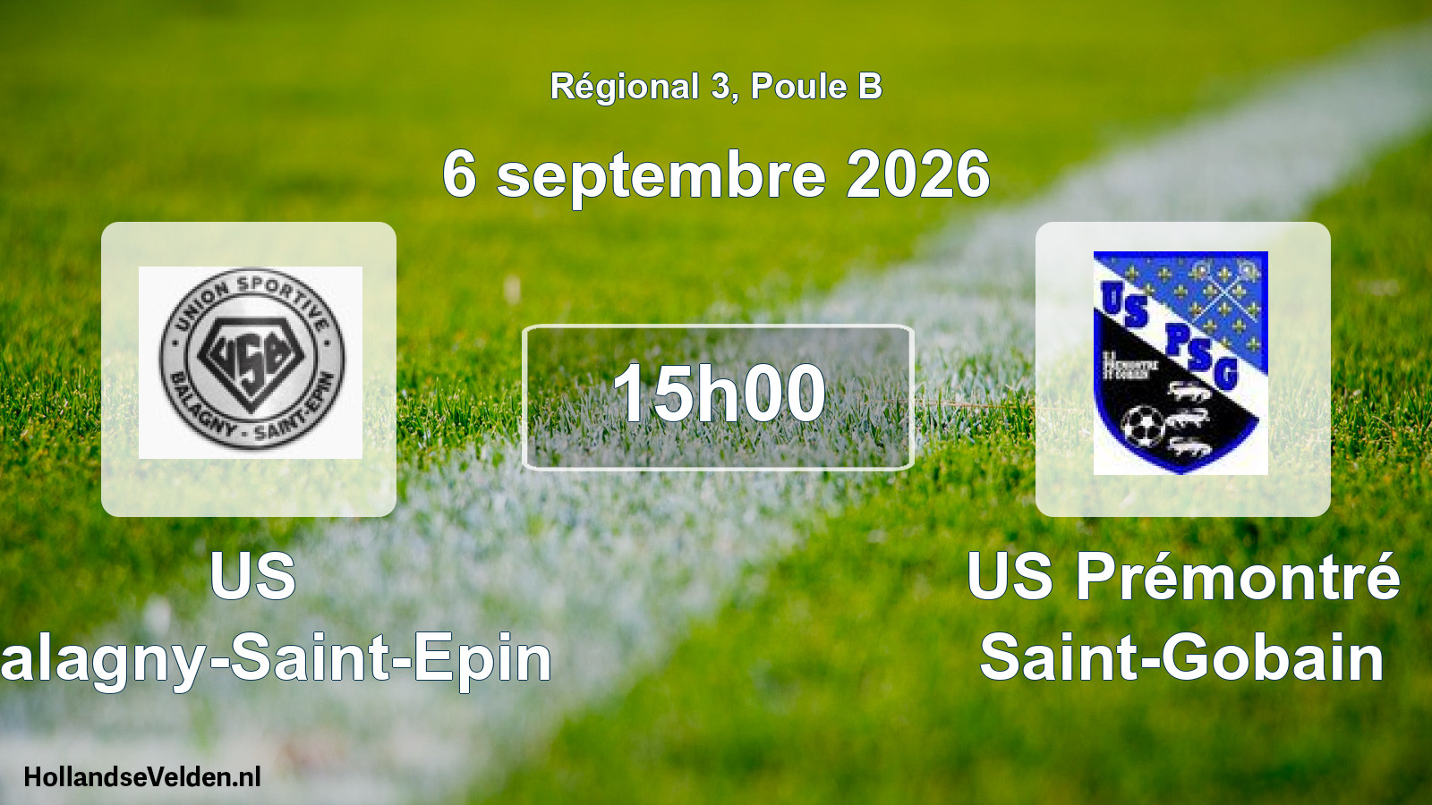 Scheduled Match: US Balagny-Saint-Epin - US Prémontré Saint-Gobain (6 September 2026)