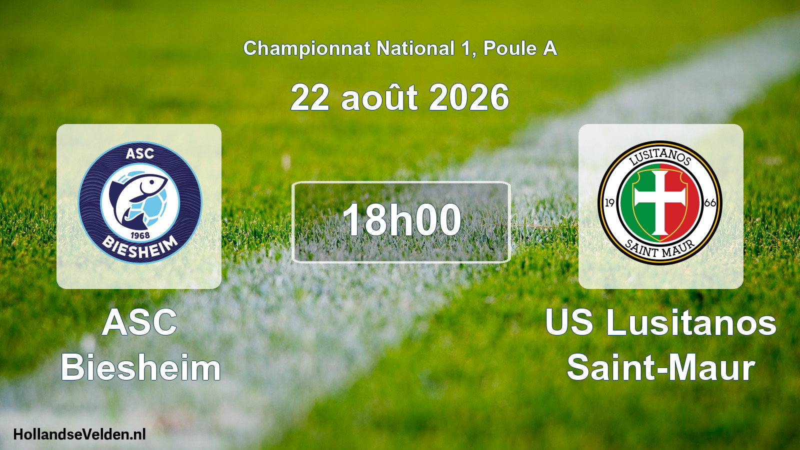 Total number of matches played: ASC Biesheim - US Lusitanos Saint-Maur 1 - 1 (22 August 2026)