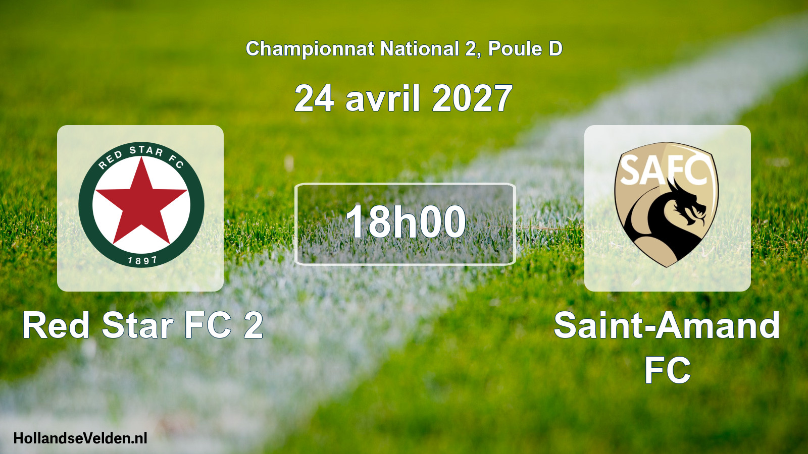 Scheduled Match: Red Star FC 2 - Saint-Amand FC (24 April 2027)