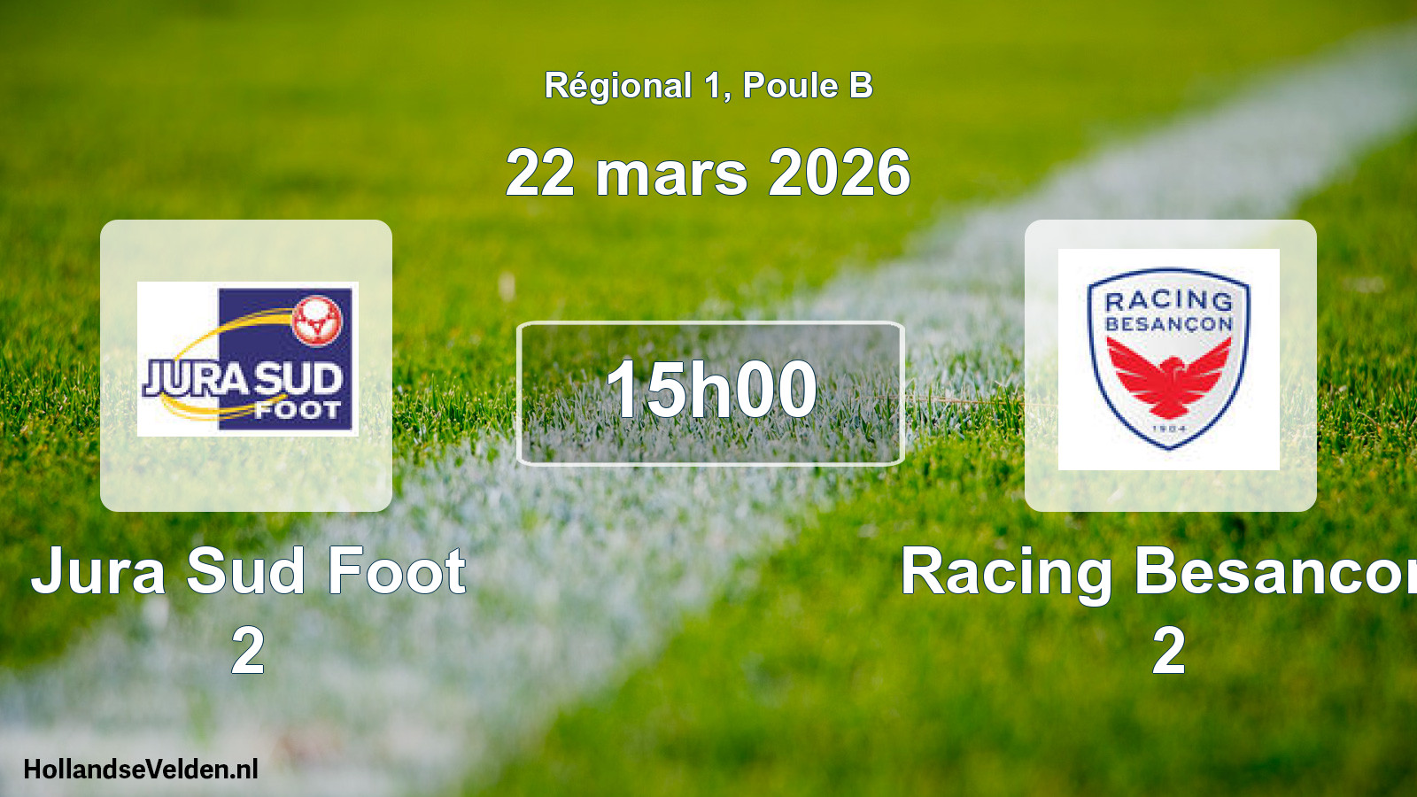 Geplande wedstrijd: Jura Sud Foot 2 - Racing Besancon 2 (22 maart 2026)