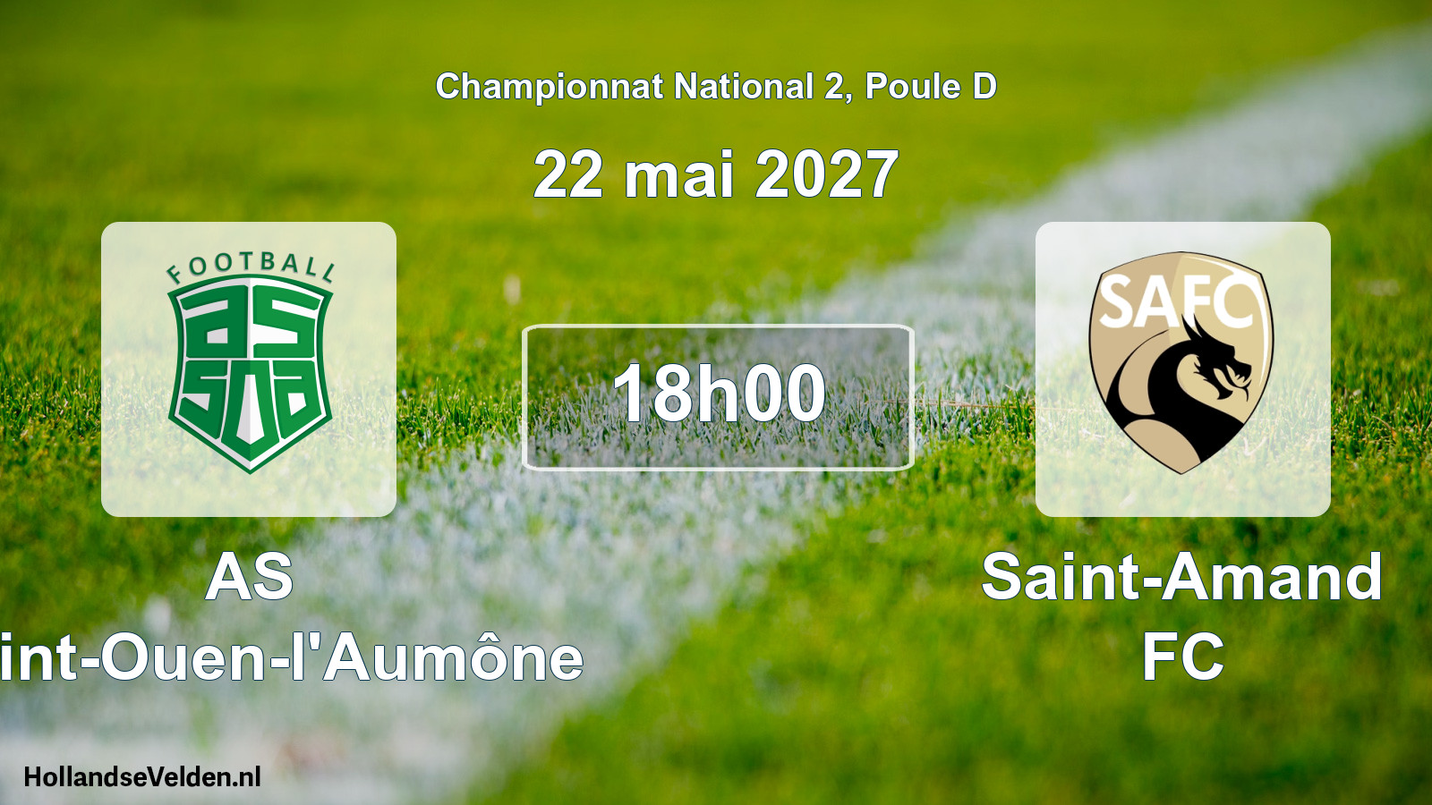 Match programmé: AS Saint-Ouen-l'Aumône - Saint-Amand FC (22 mai 2027)