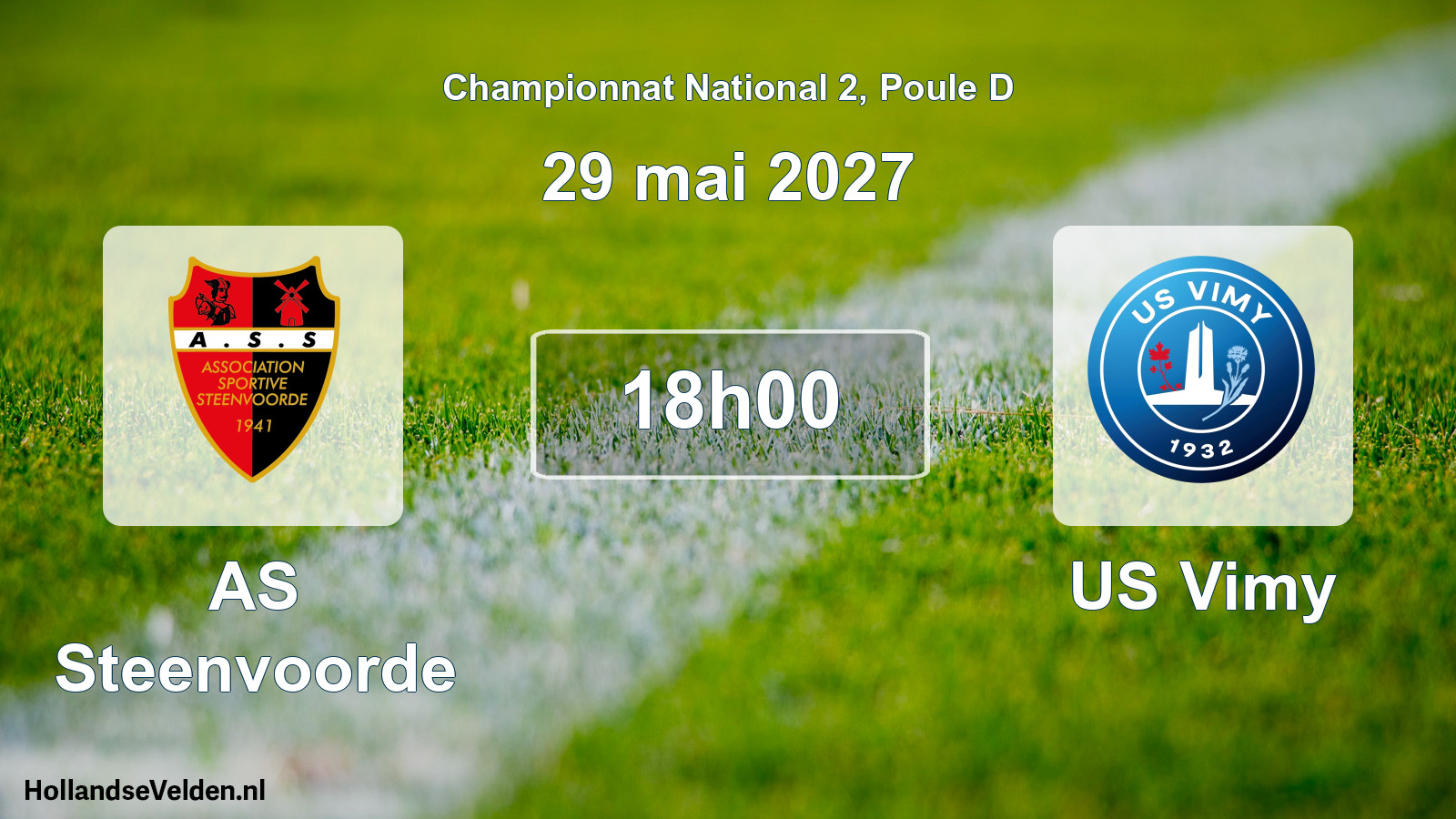 Match programmé: AS Steenvoorde - US Vimy (29 mai 2027)