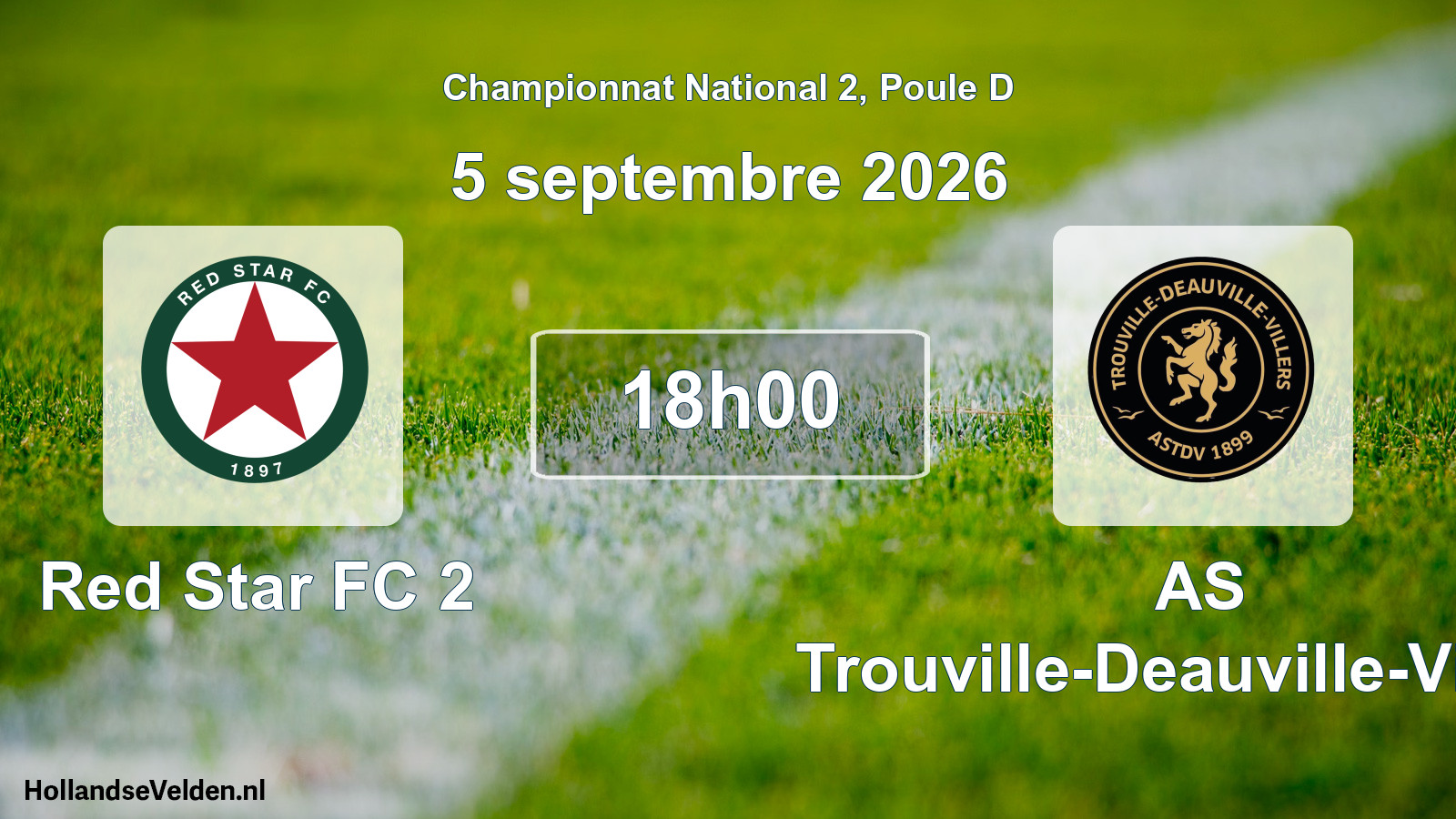 Scheduled Match: Red Star FC 2 - AS Trouville-Deauville-Villers (5 September 2026)