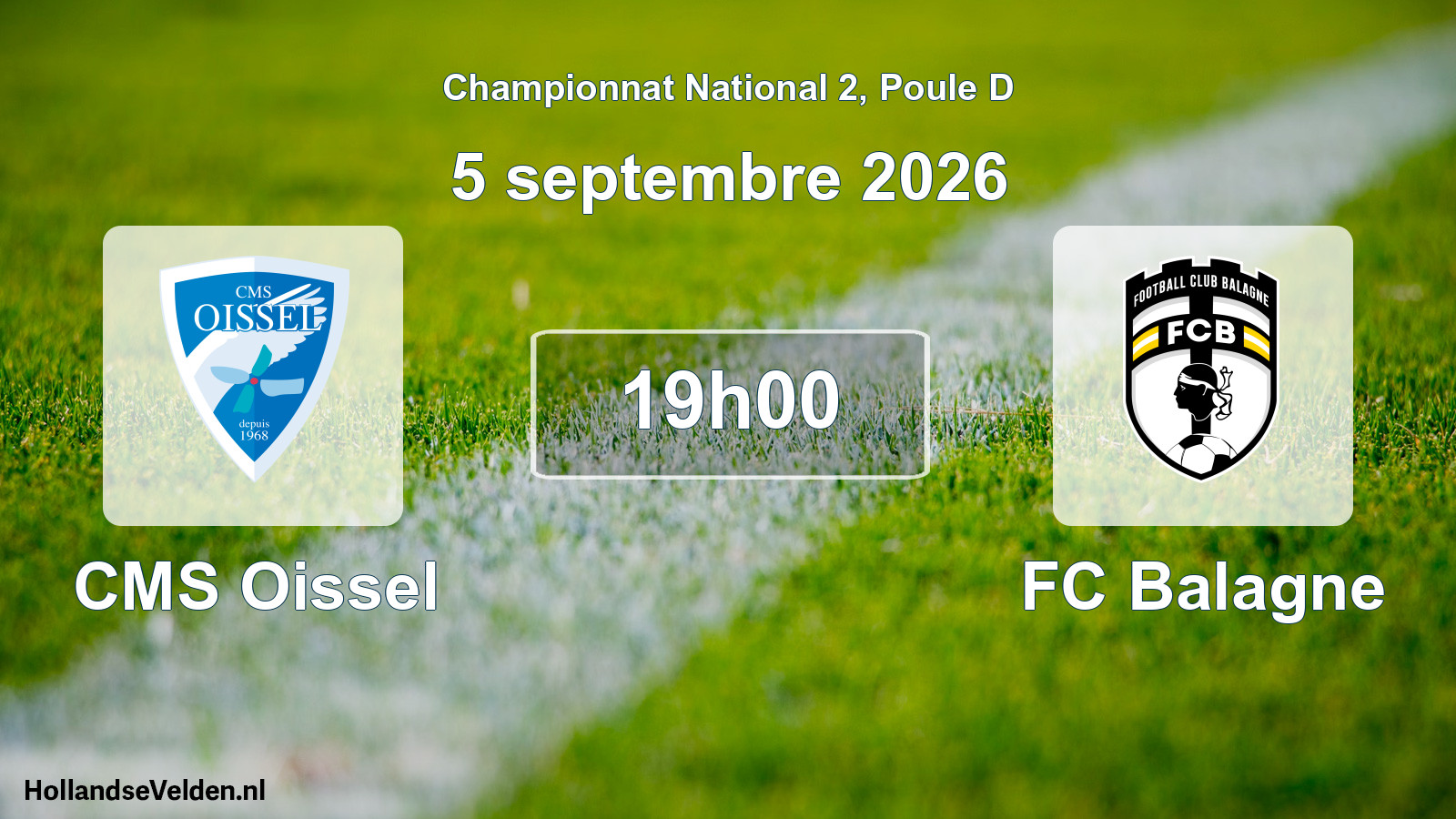 Scheduled Match: CMS Oissel - FC Balagne (5 September 2026)
