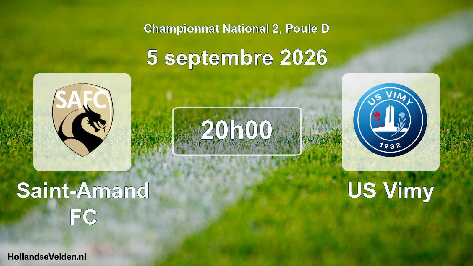 Scheduled Match: Saint-Amand FC - US Vimy (5 September 2026)