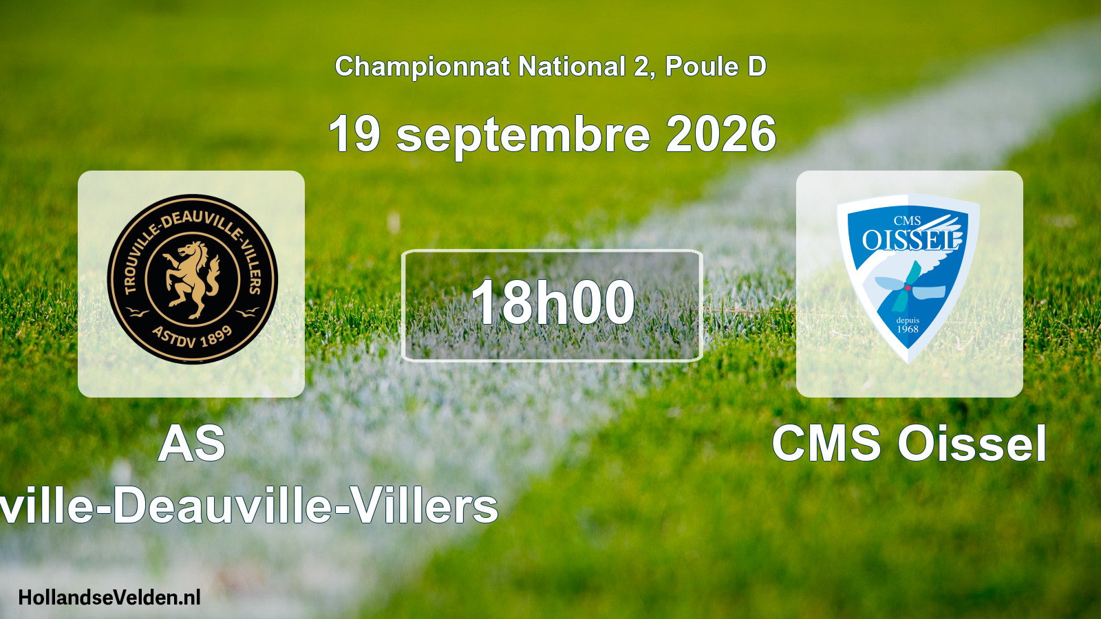 Geplande wedstrijd: AS Trouville-Deauville-Villers - CMS Oissel (19 september 2026)