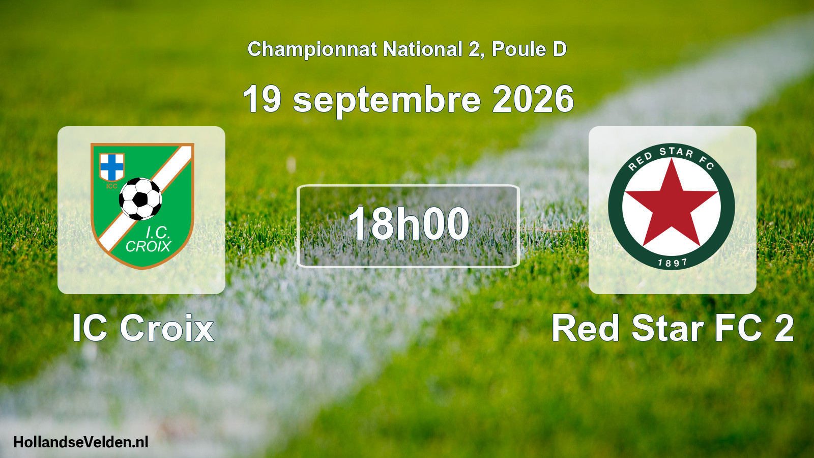 Scheduled Match: IC Croix - Red Star FC 2 (19 September 2026)