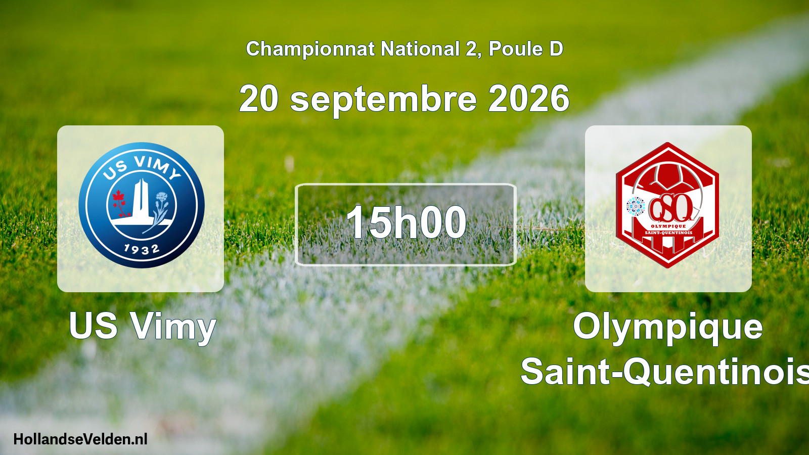 Geplande wedstrijd: US Vimy - Olympique Saint-Quentinois (20 september 2026)