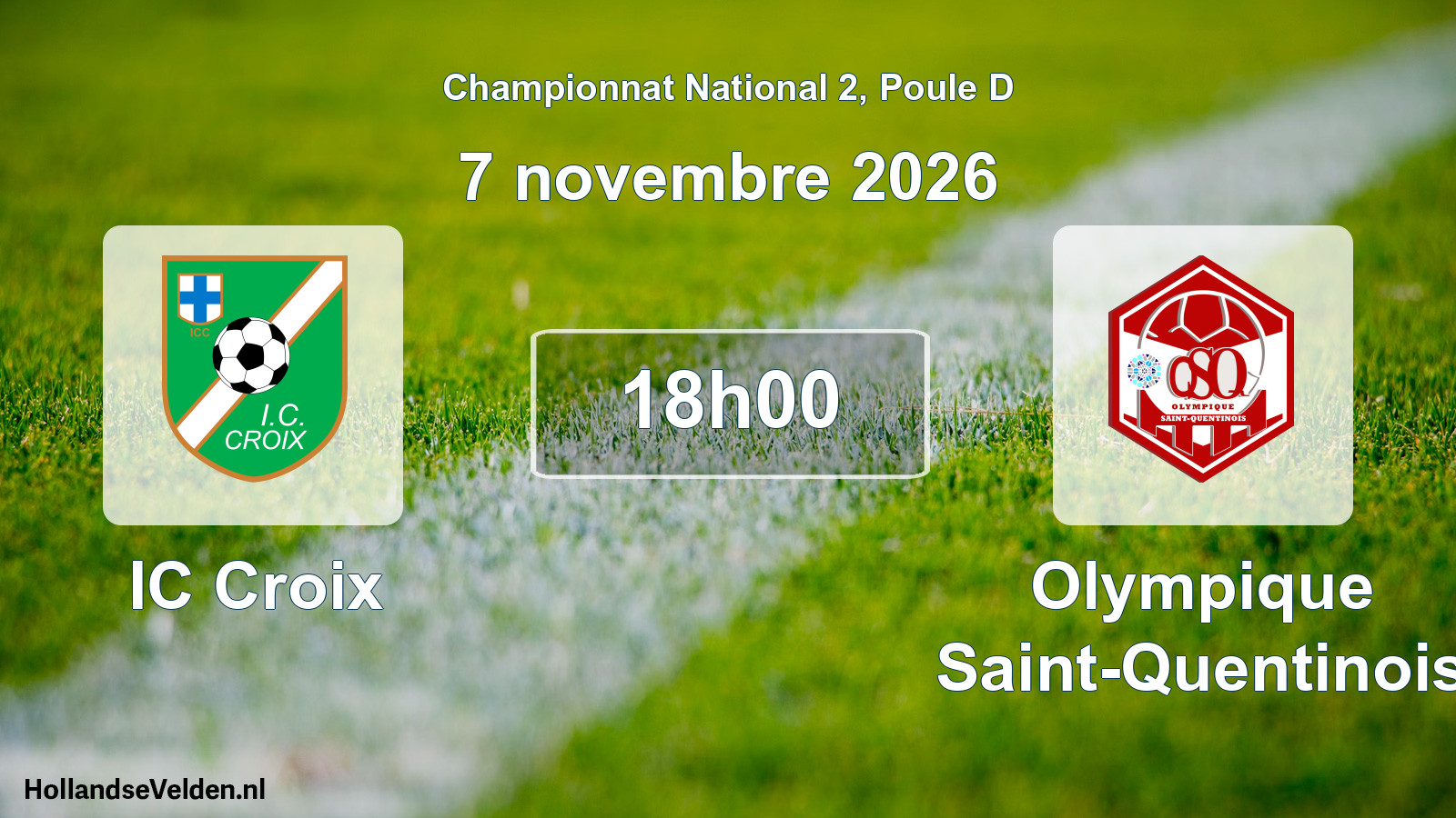 Scheduled Match: IC Croix - Olympique Saint-Quentinois (7 November 2026)