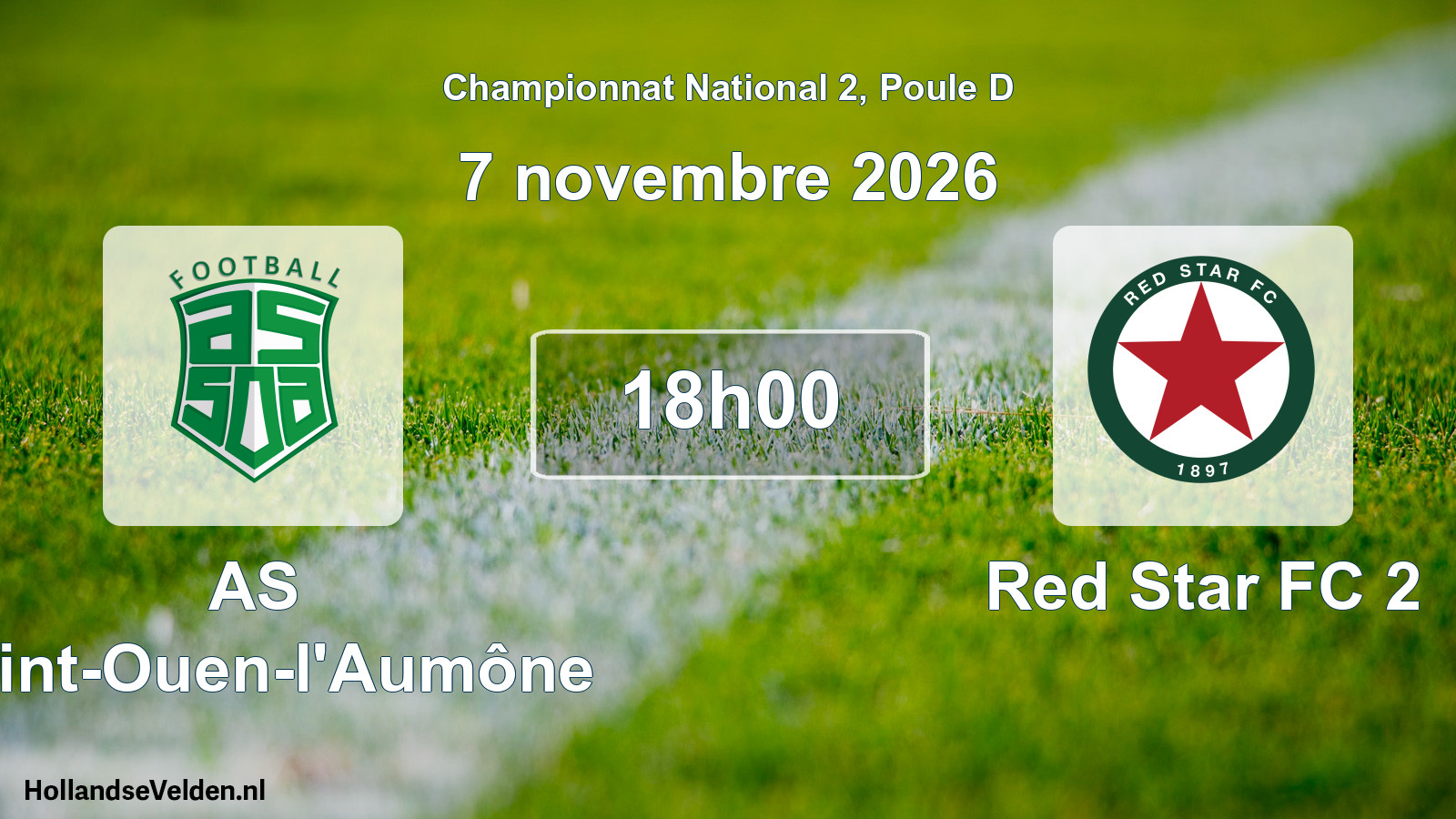 Scheduled Match: AS Saint-Ouen-l'Aumône - Red Star FC 2 (7 November 2026)