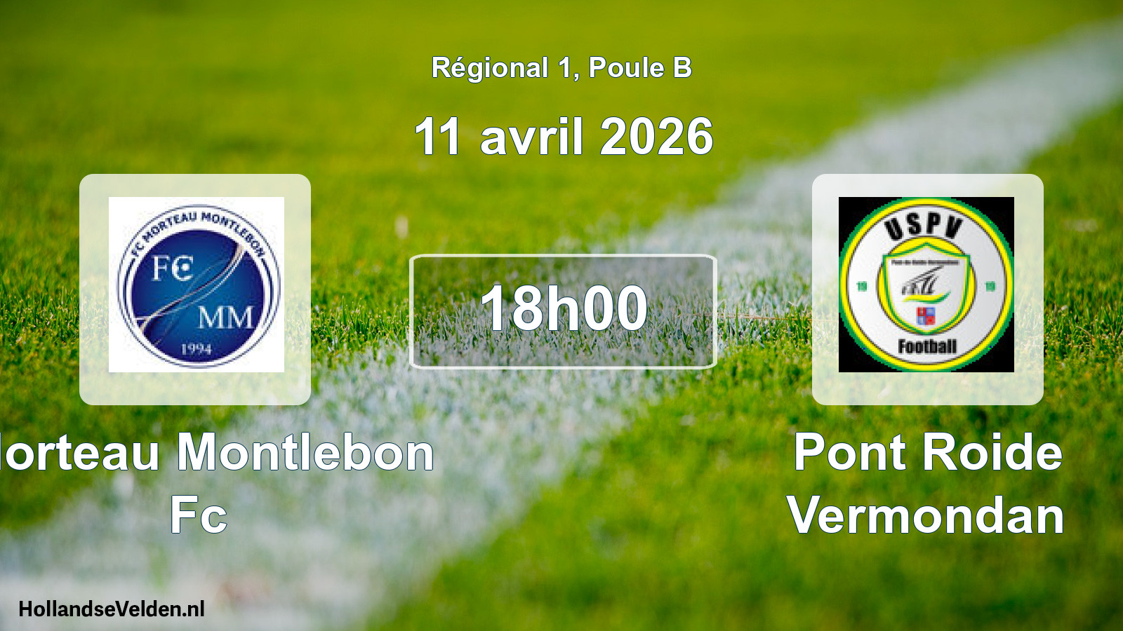 Geplande wedstrijd: Morteau Montlebon Fc - Pont Roide Vermondan (11 april 2026)