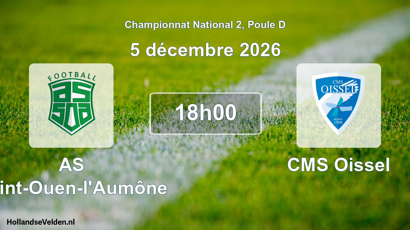 Geplande wedstrijd: AS Saint-Ouen-l'Aumône - CMS Oissel (5 december 2026)