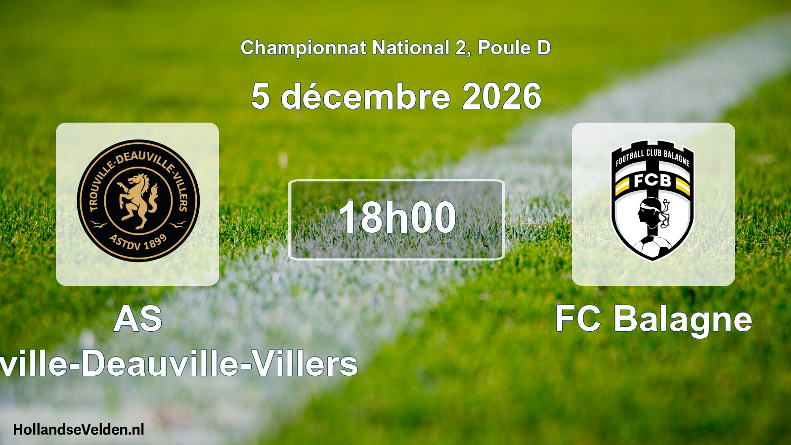 Geplande wedstrijd: AS Trouville-Deauville-Villers - FC Balagne (5 december 2026)