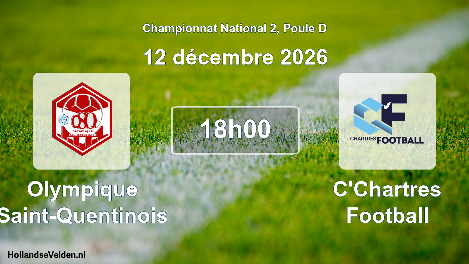 Scheduled Match: Olympique Saint-Quentinois - C'Chartres Football (12 December 2026)