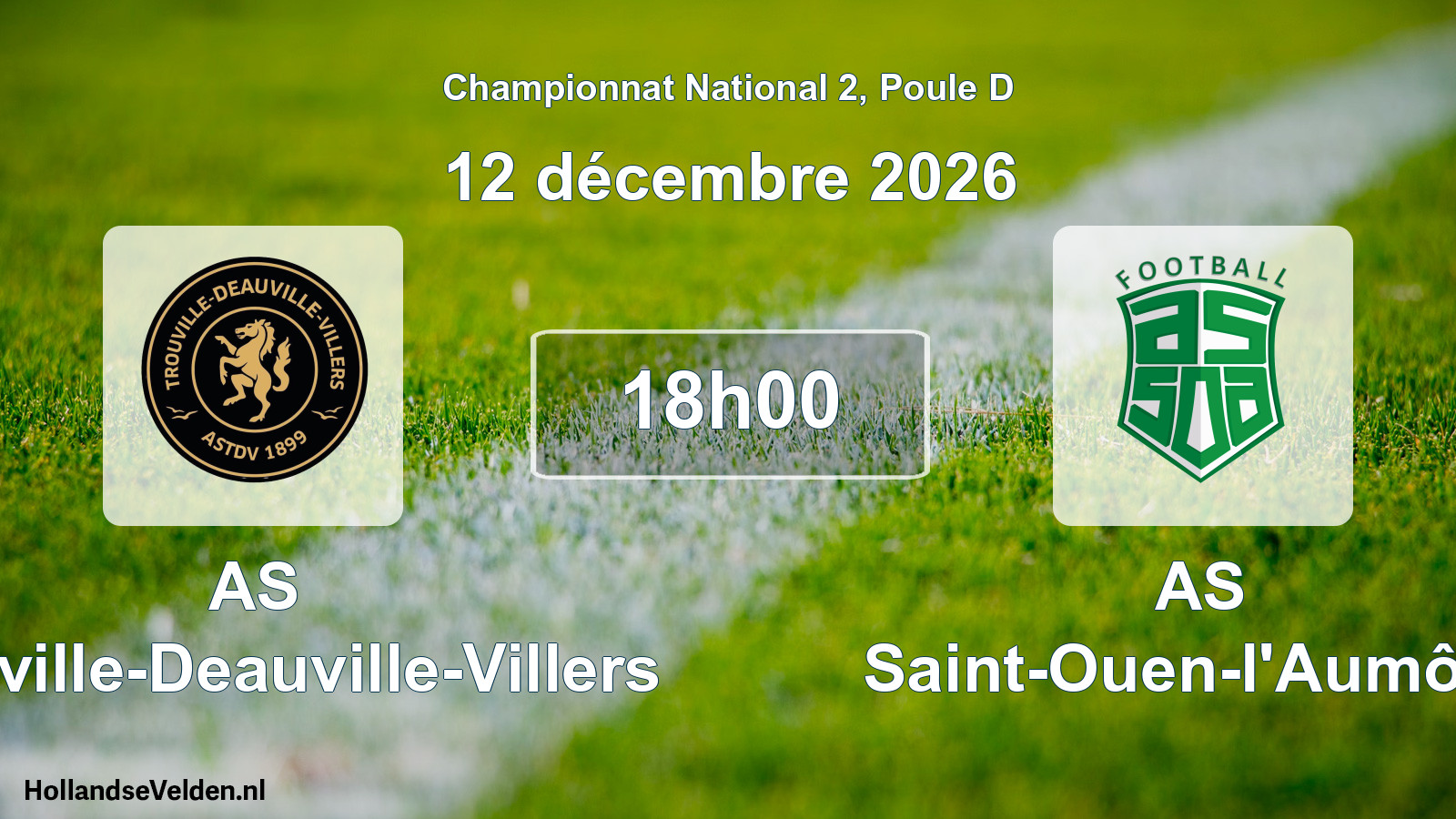 Match programmé: AS Trouville-Deauville-Villers - AS Saint-Ouen-l'Aumône (12 décembre 2026)