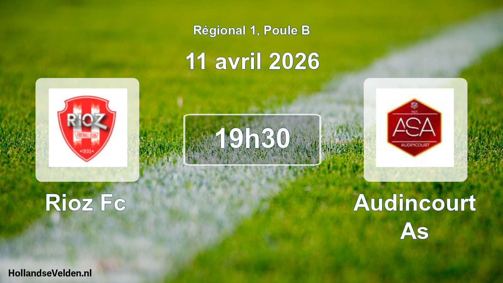 Geplande wedstrijd: Rioz Fc - Audincourt As (11 april 2026)