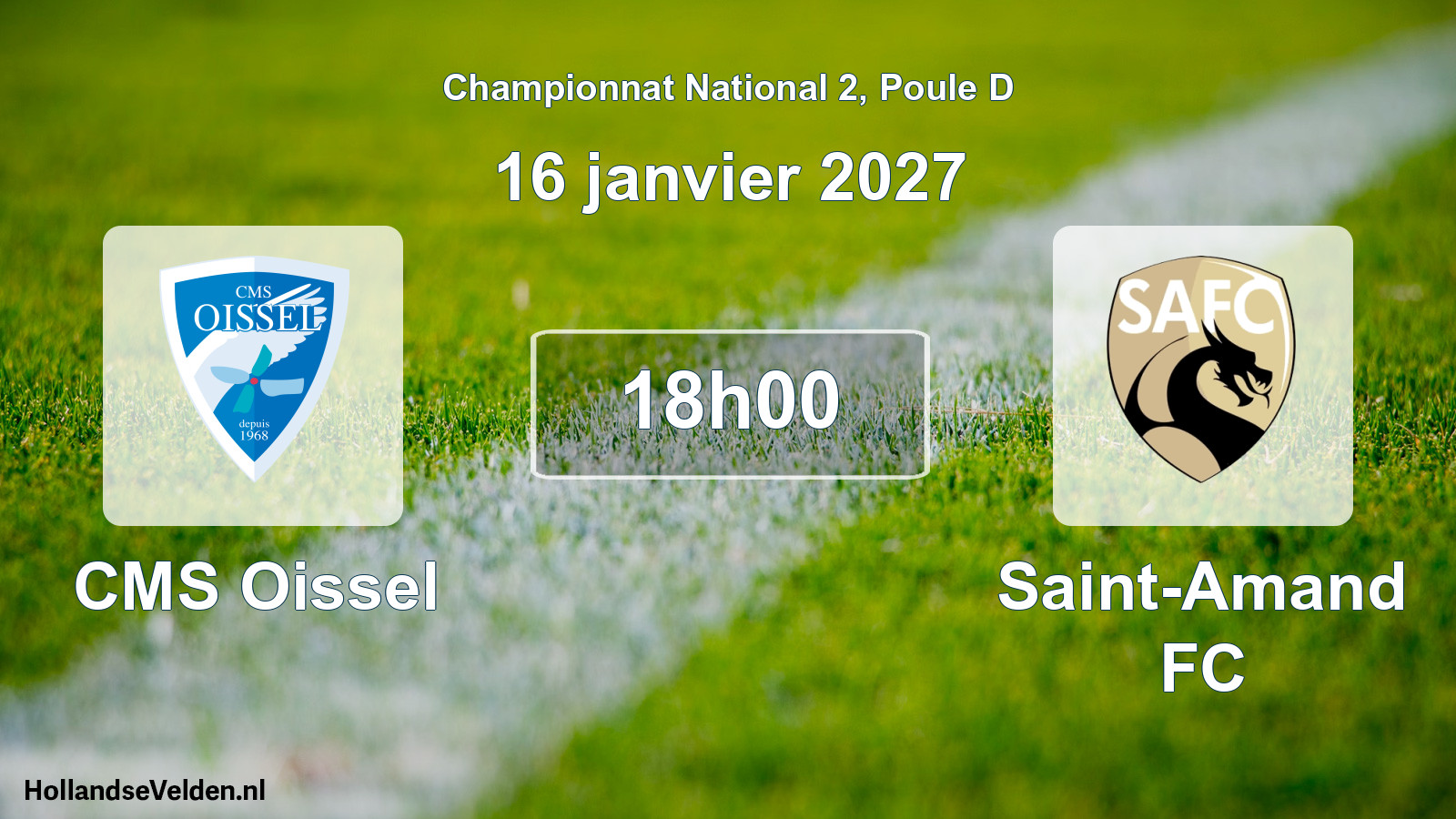 Scheduled Match: CMS Oissel - Saint-Amand FC (16 January 2027)