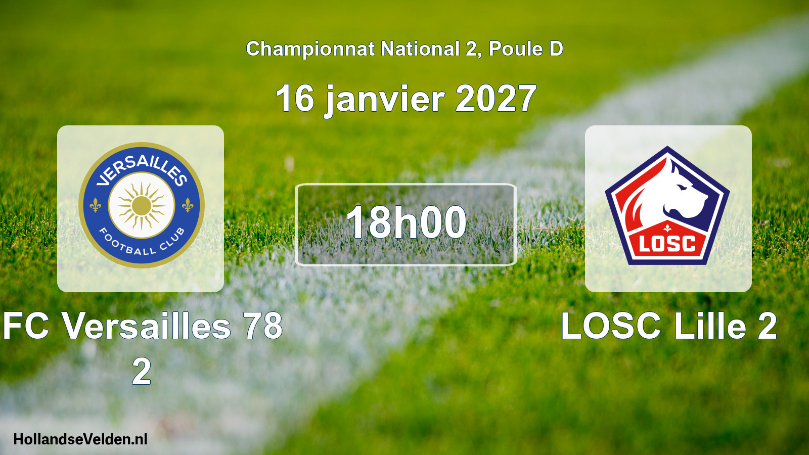 Scheduled Match: FC Versailles 78 2 - LOSC Lille 2 (16 January 2027)