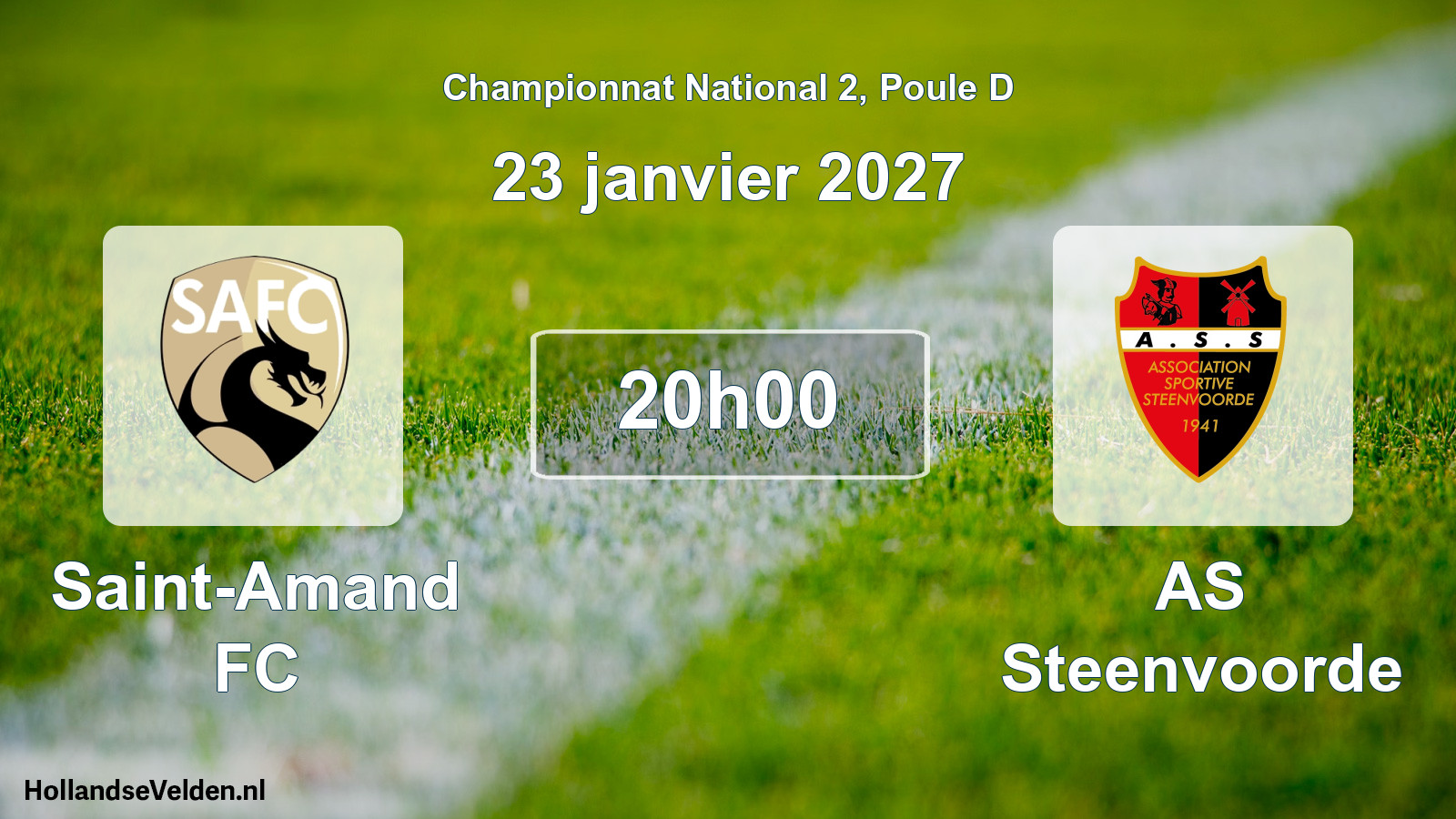 Geplande wedstrijd: Saint-Amand FC - AS Steenvoorde (23 januari 2027)