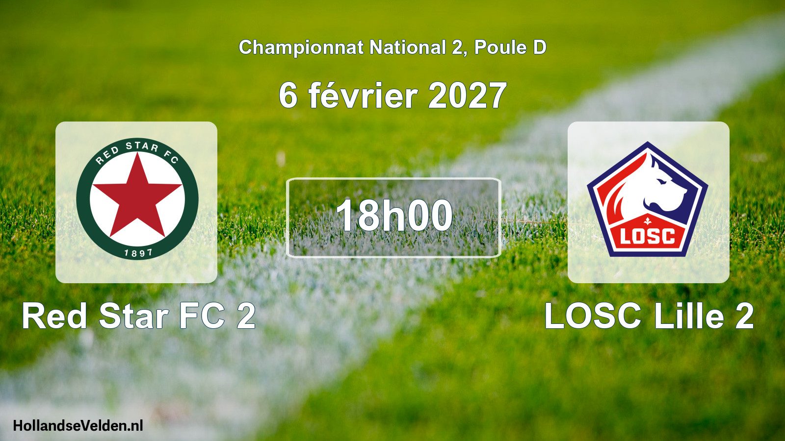 Geplande wedstrijd: Red Star FC 2 - LOSC Lille 2 (6 februari 2027)