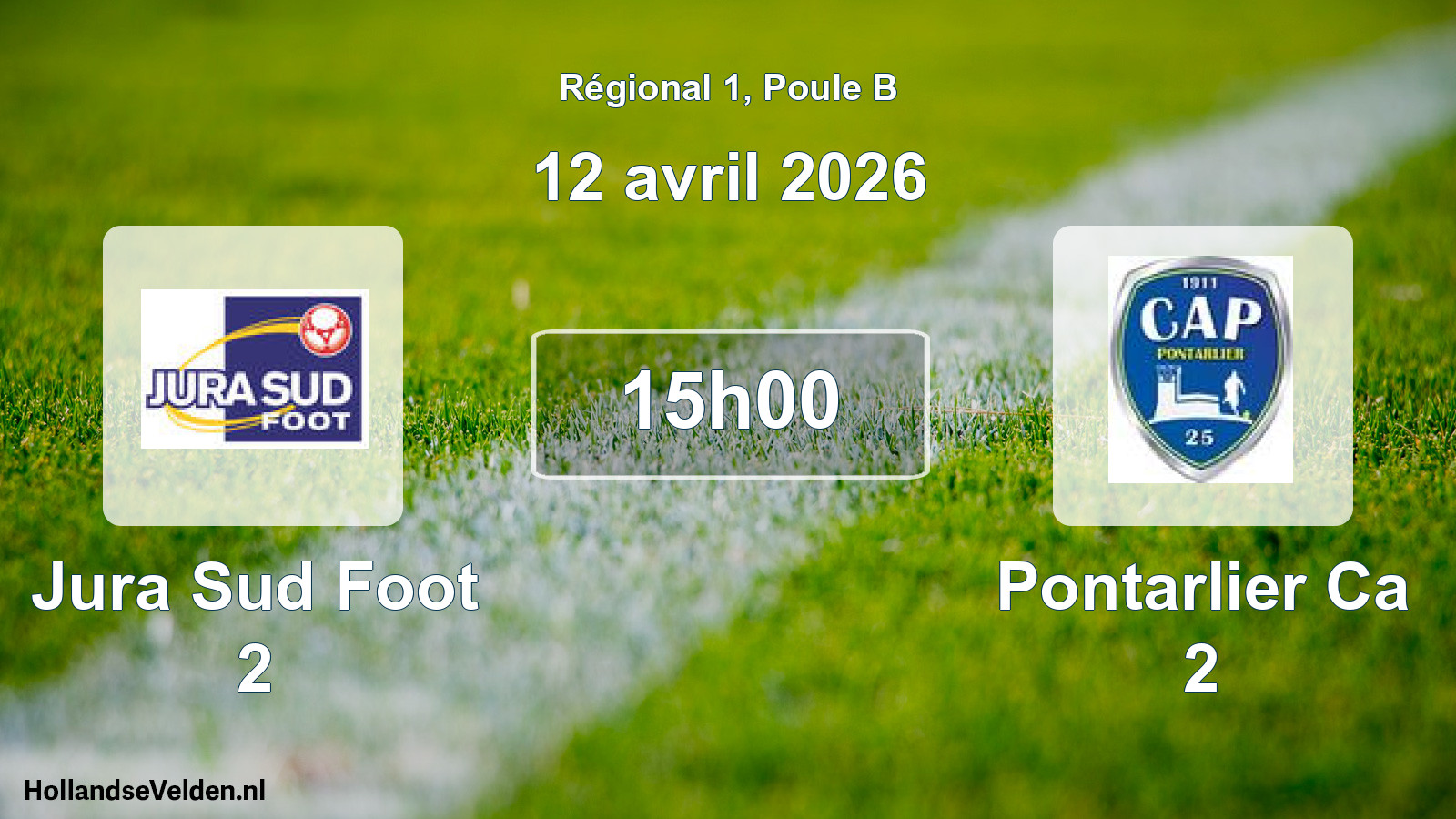 Geplande wedstrijd: Jura Sud Foot 2 - Pontarlier Ca 2 (12 avril 2026)