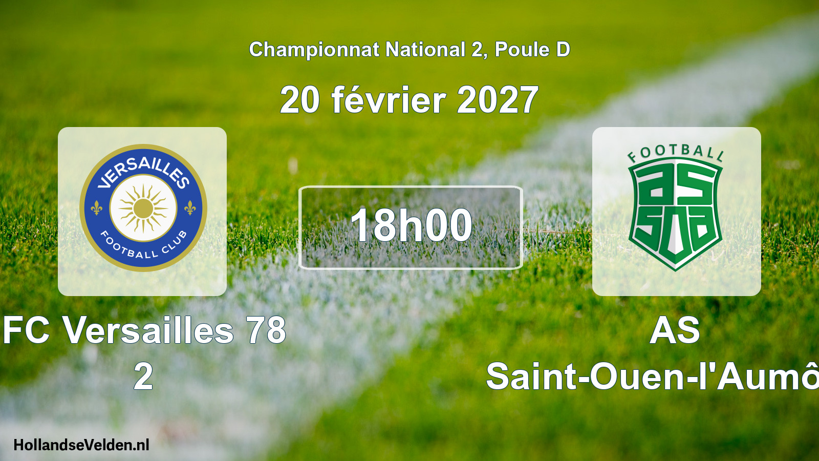 Scheduled Match: FC Versailles 78 2 - AS Saint-Ouen-l'Aumône (20 February 2027)