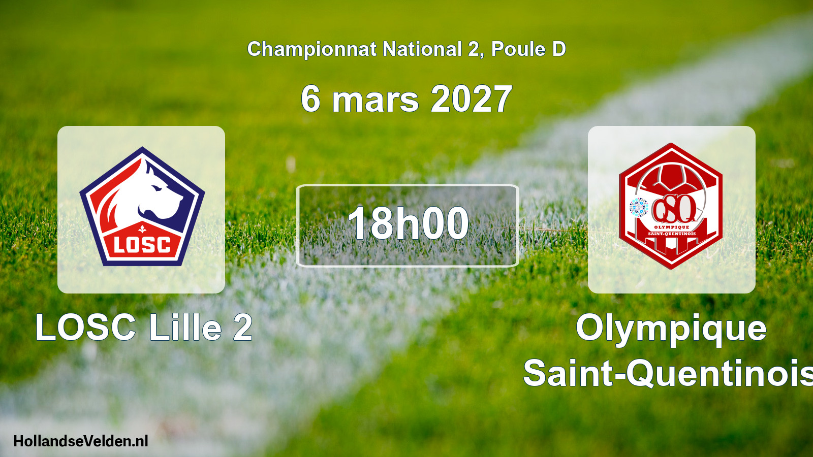 Scheduled Match: LOSC Lille 2 - Olympique Saint-Quentinois (6 March 2027)