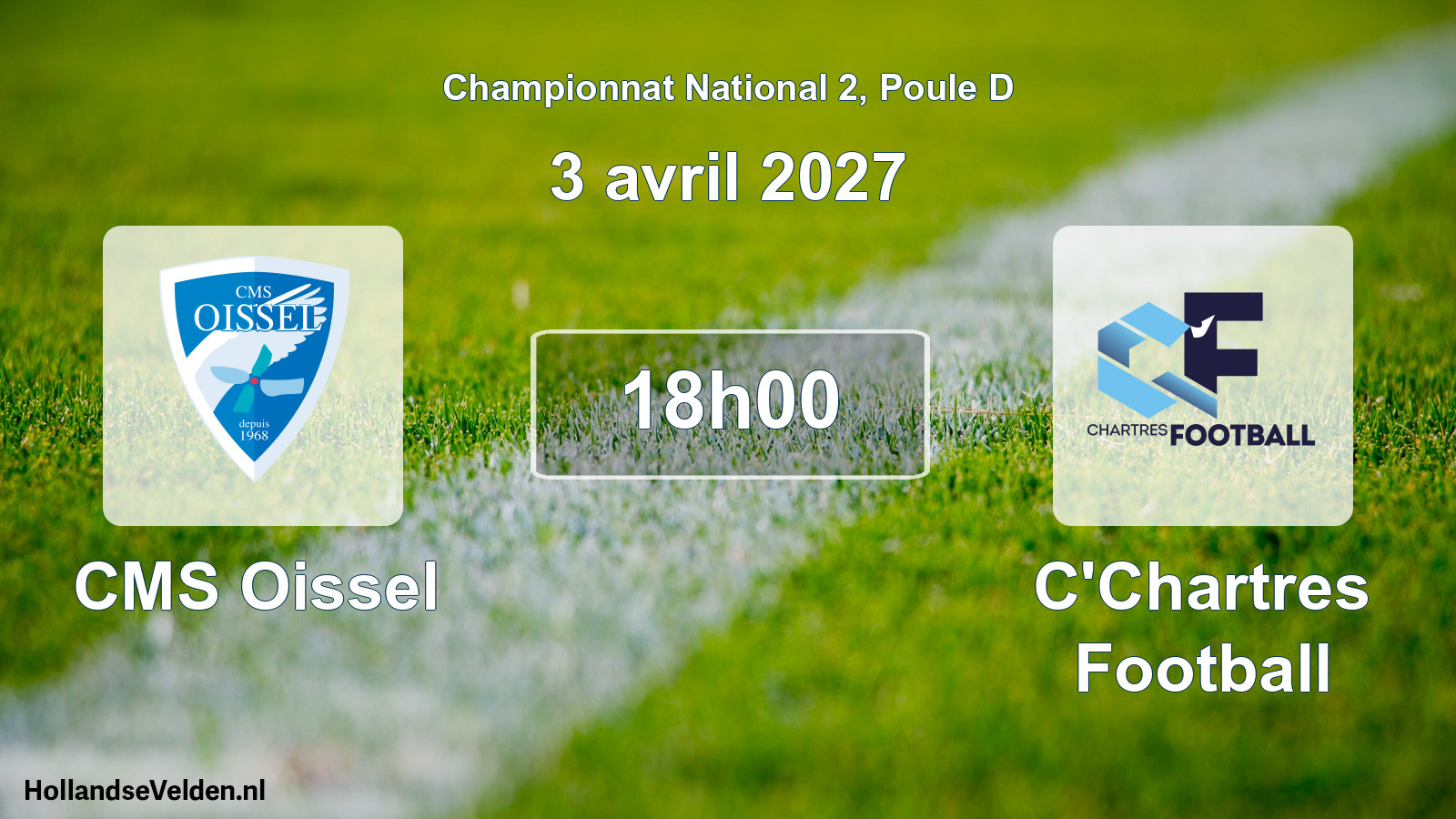 Match programmé: CMS Oissel - C'Chartres Football (3 avril 2027)