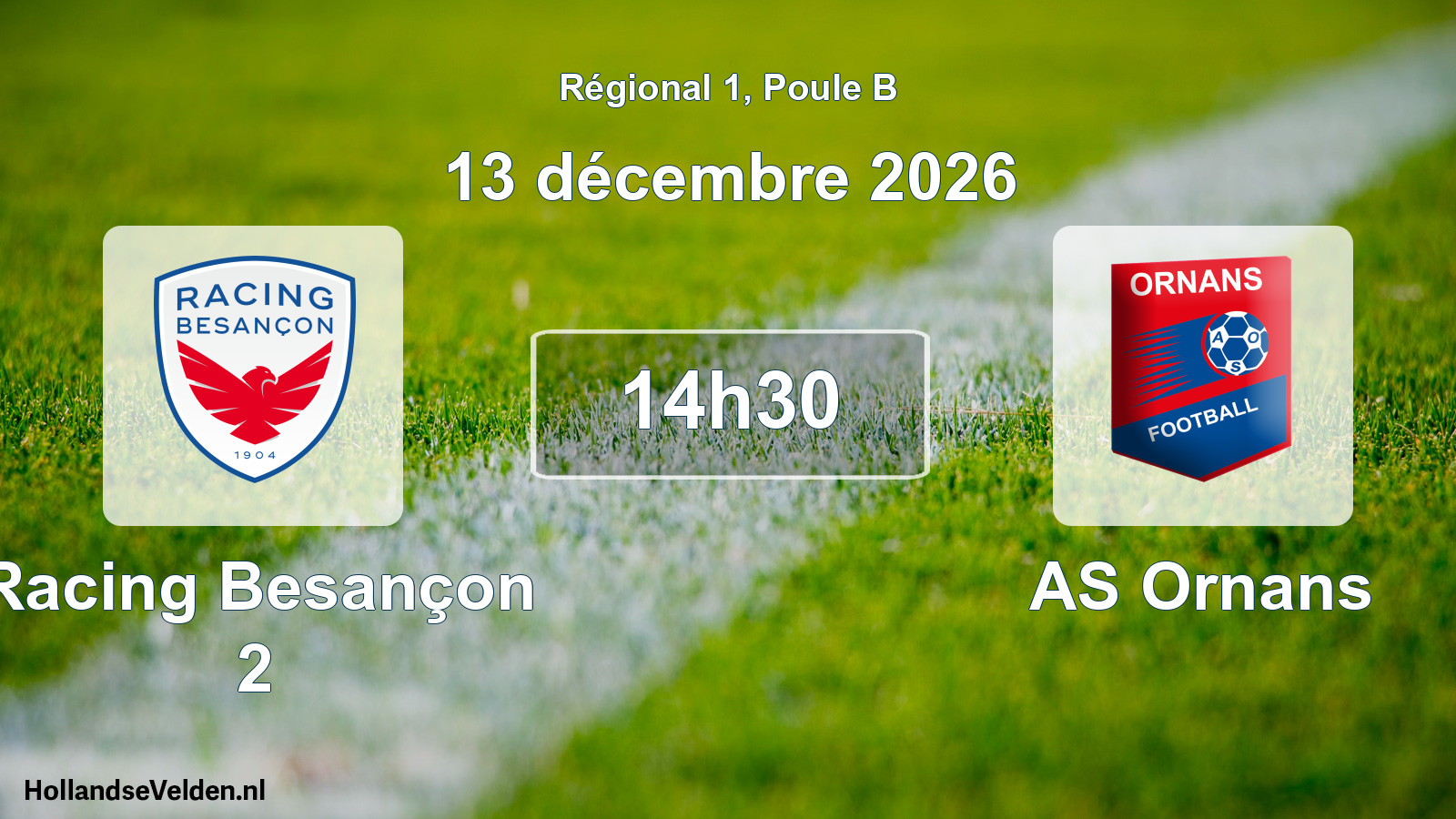Scheduled Match: Racing Besançon 2 - AS Ornans (13 December 2026)
