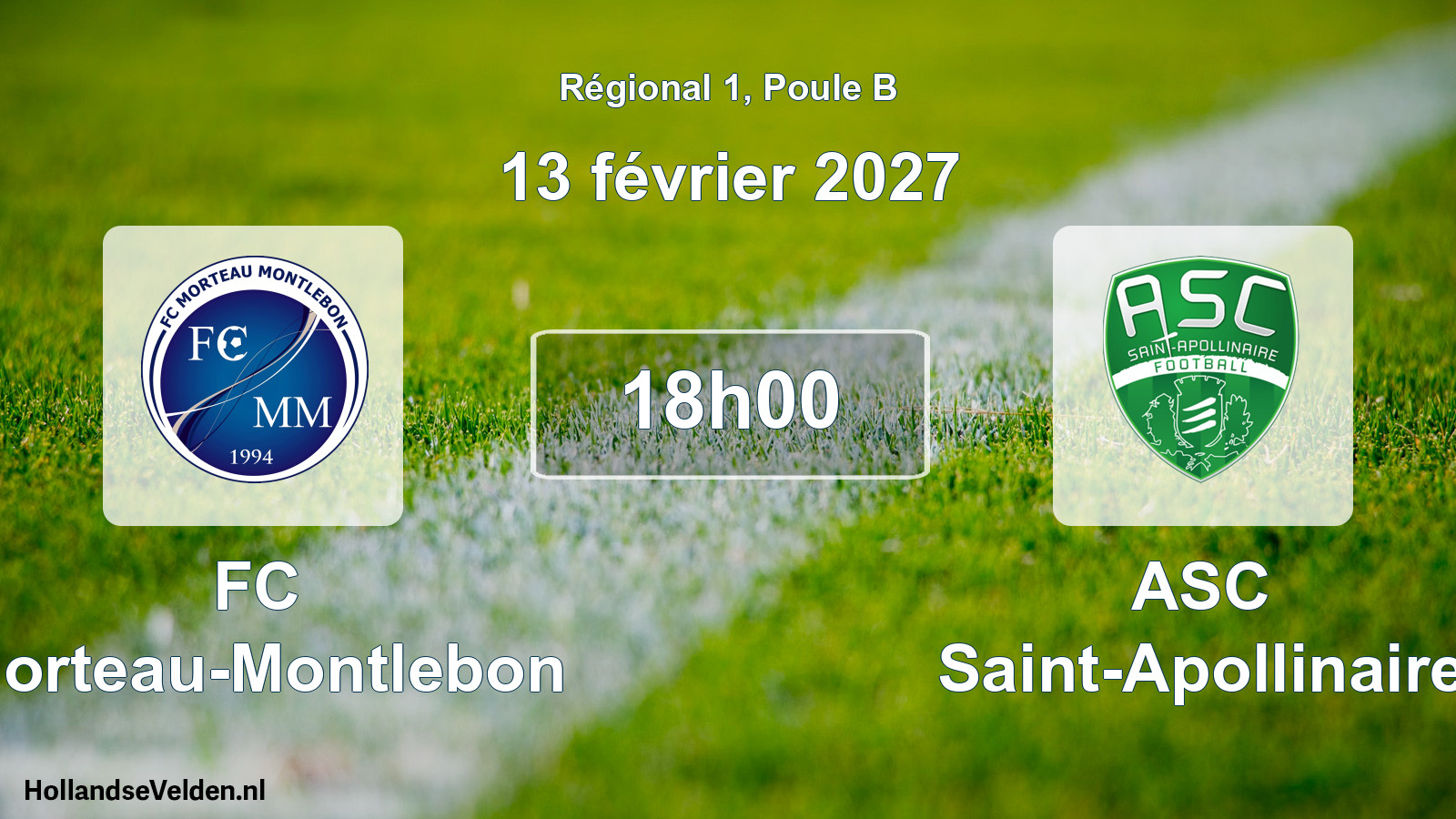 Scheduled Match: FC Morteau-Montlebon - ASC Saint-Apollinaire (13 February 2027)