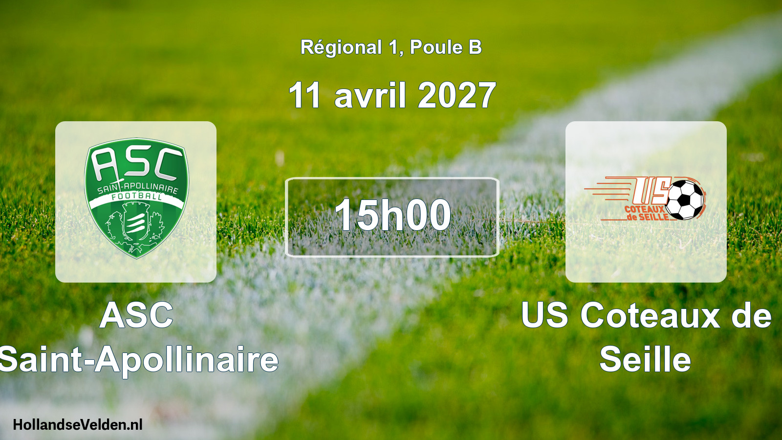 Scheduled Match: ASC Saint-Apollinaire - US Coteaux de Seille (11 April 2027)