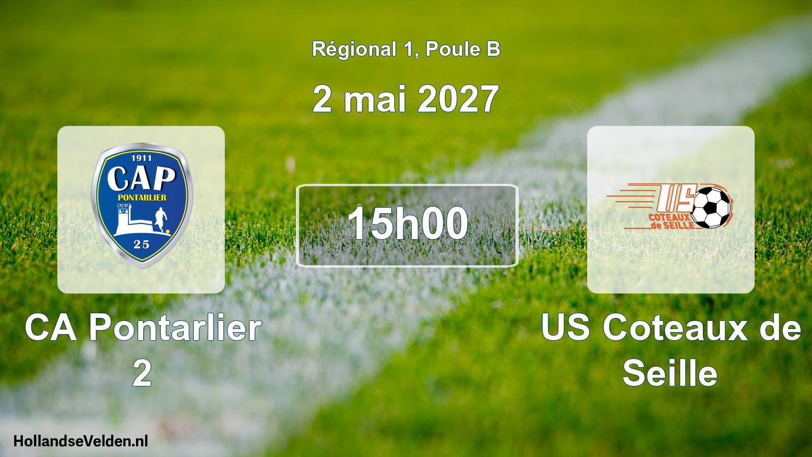 Match programmé: CA Pontarlier 2 - US Coteaux de Seille (2 mai 2027)