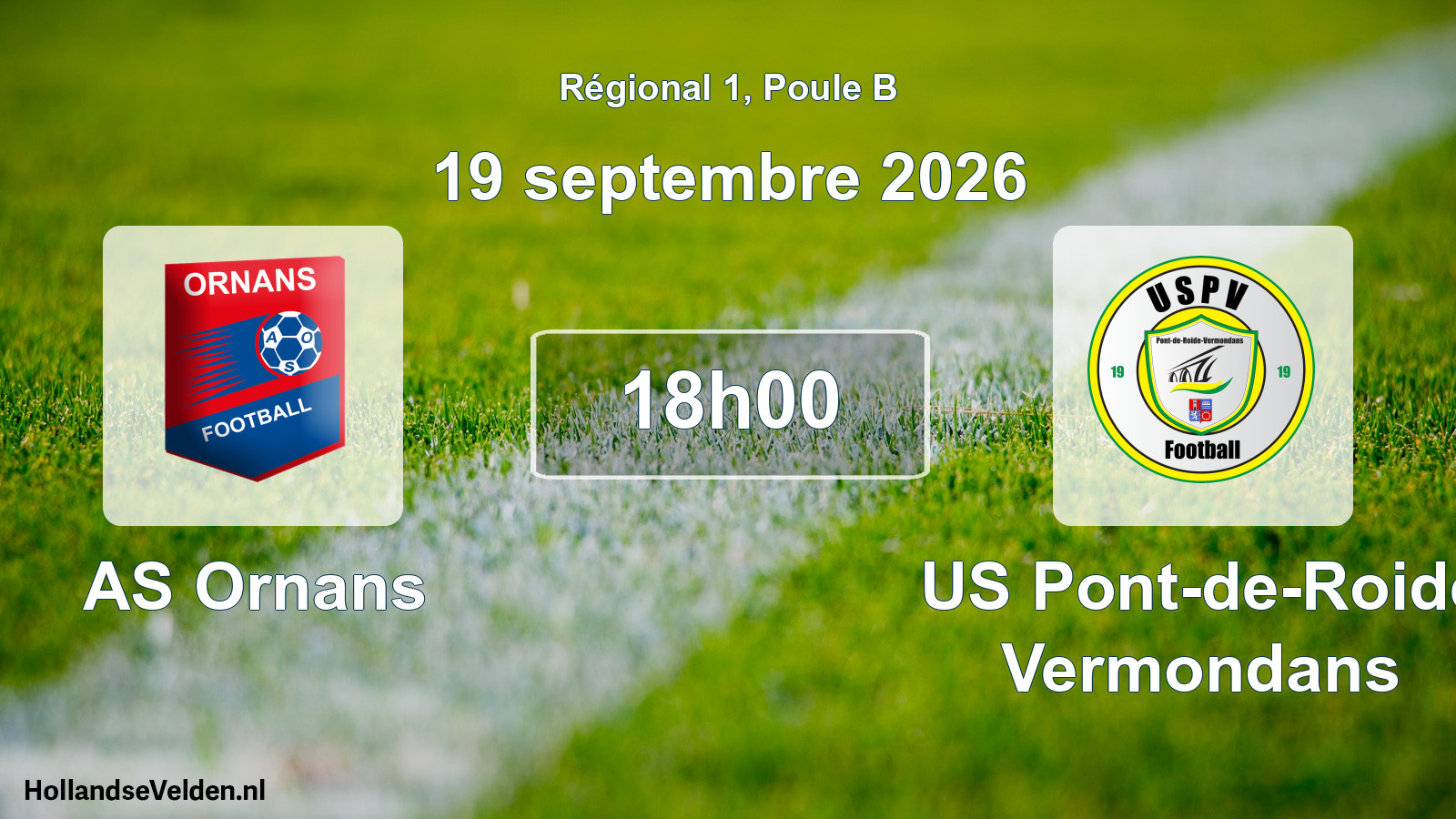 Scheduled Match: AS Ornans - US Pont-de-Roide Vermondans (19 September 2026)
