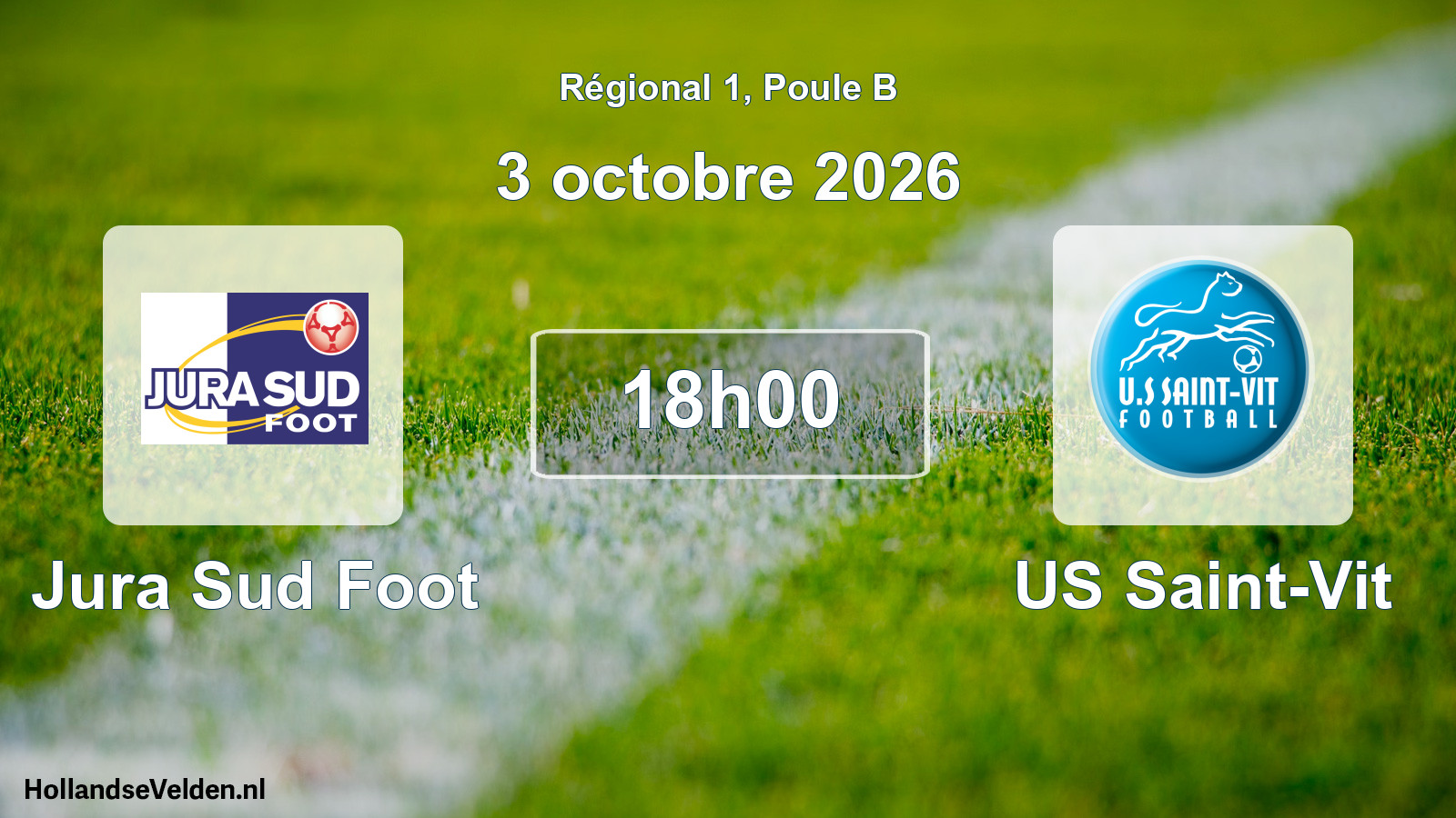 Match programmé: Jura Sud Foot - US Saint-Vit (3 octobre 2026)