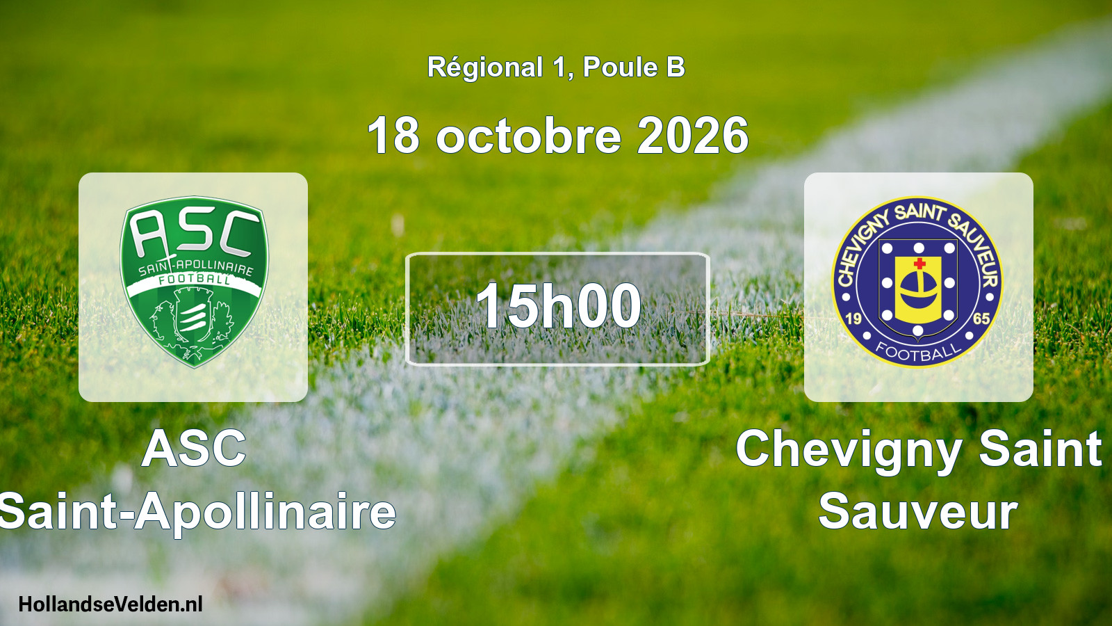 Scheduled Match: ASC Saint-Apollinaire - Chevigny Saint Sauveur (18 October 2026)