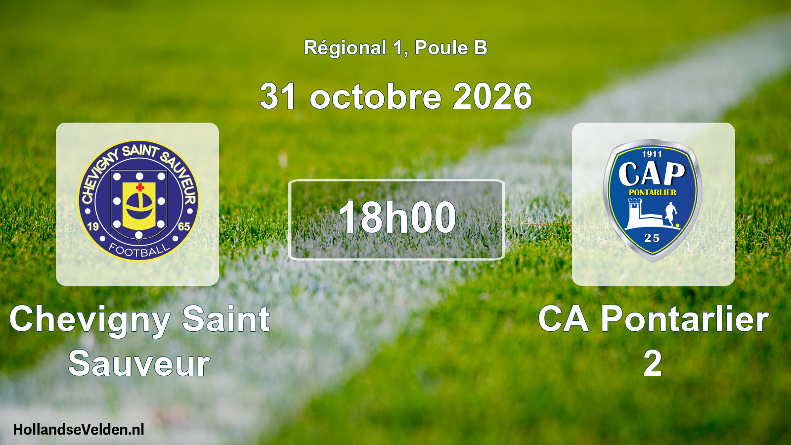 Scheduled Match: Chevigny Saint Sauveur - CA Pontarlier 2 (31 October 2026)