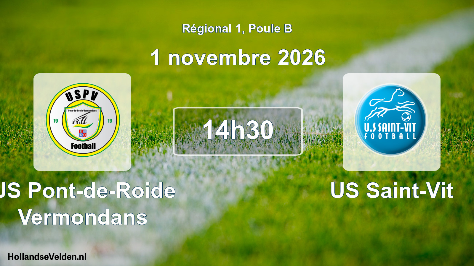 Scheduled Match: US Pont-de-Roide Vermondans - US Saint-Vit (1 November 2026)