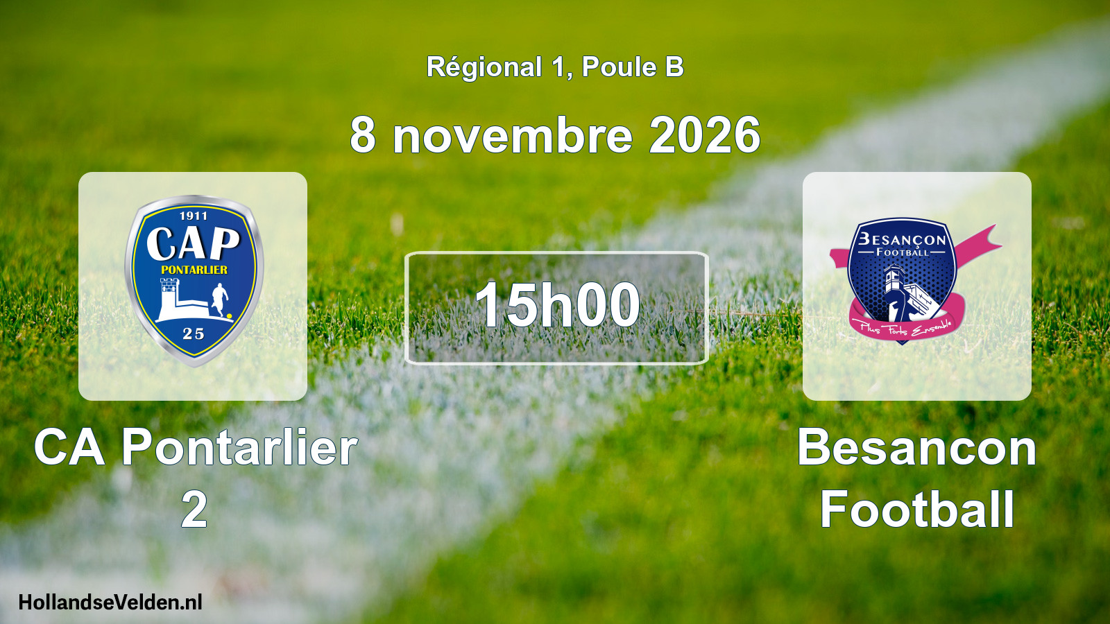Scheduled Match: CA Pontarlier 2 - Besancon Football (8 November 2026)