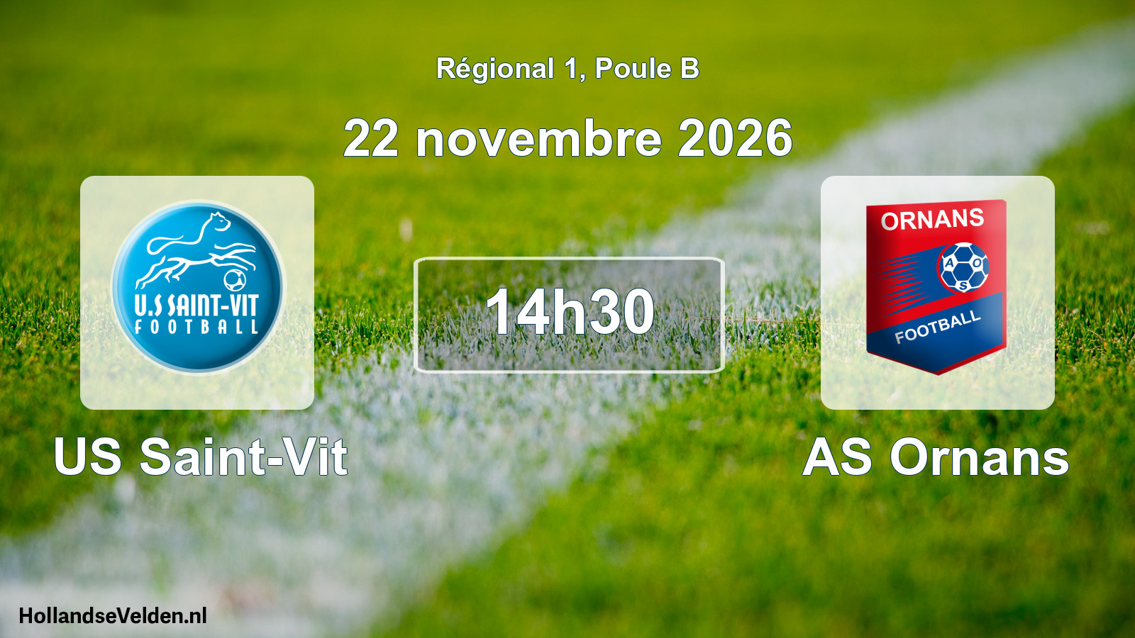 Scheduled Match: US Saint-Vit - AS Ornans (22 November 2026)