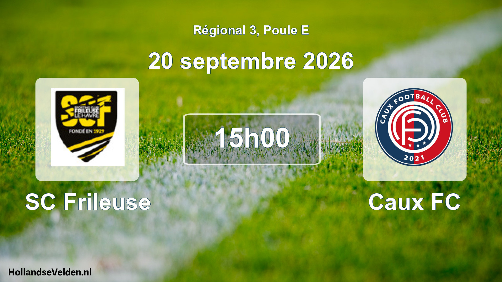 Scheduled Match: SC Frileuse - Caux FC (20 September 2026)