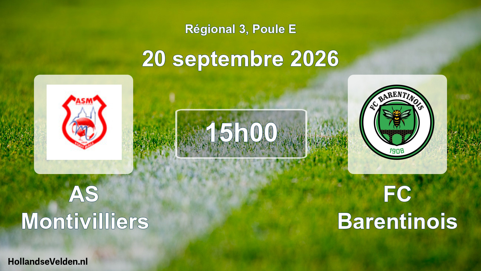 Scheduled Match: AS Montivilliers - FC Barentinois (20 September 2026)