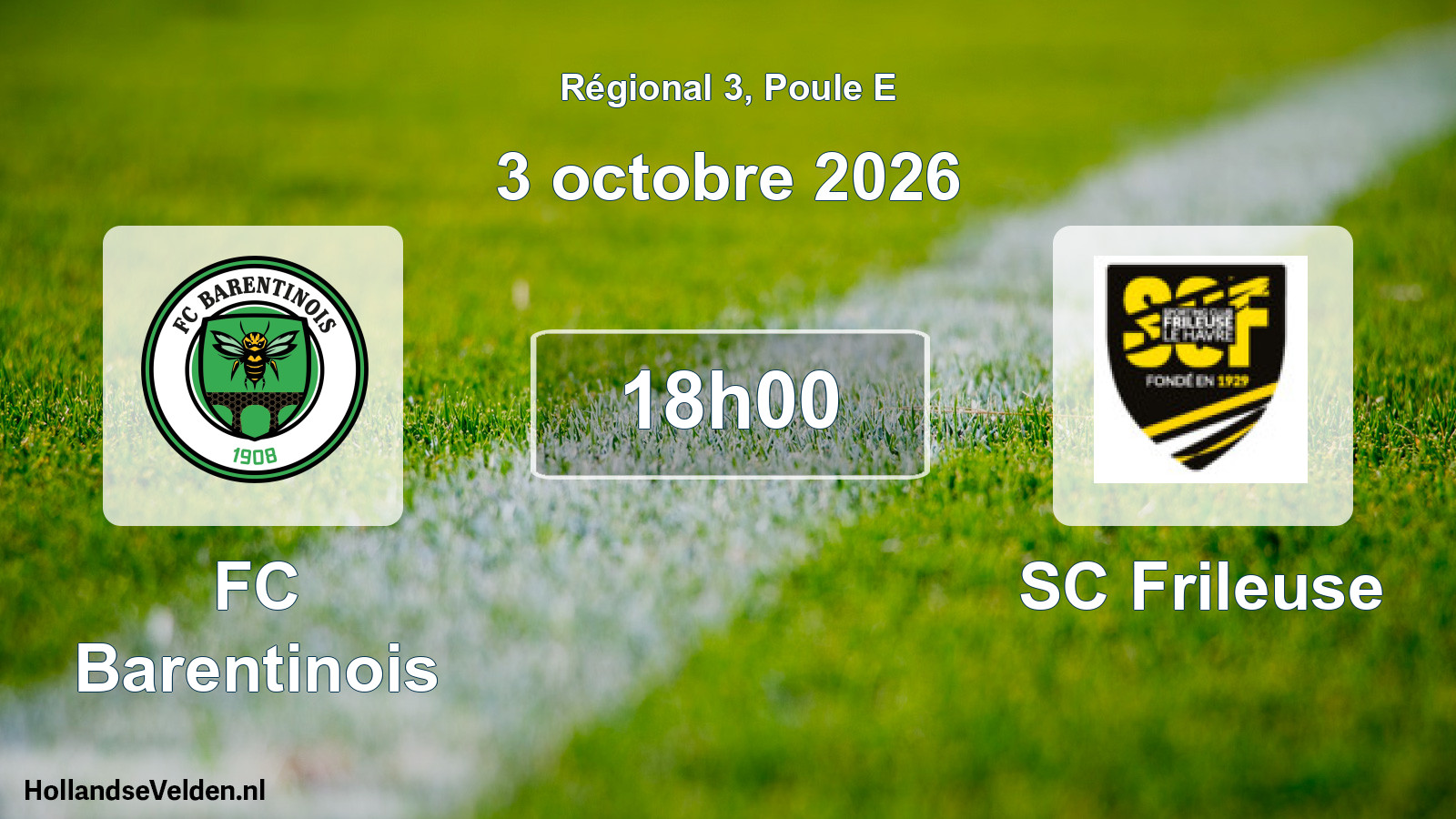 Scheduled Match: FC Barentinois - SC Frileuse (3 October 2026)