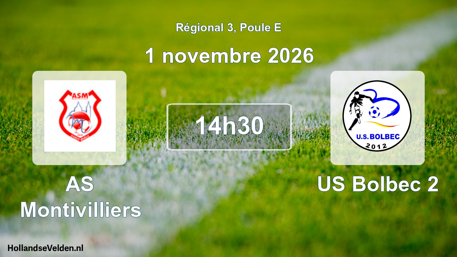 Scheduled Match: AS Montivilliers - US Bolbec 2 (1 November 2026)