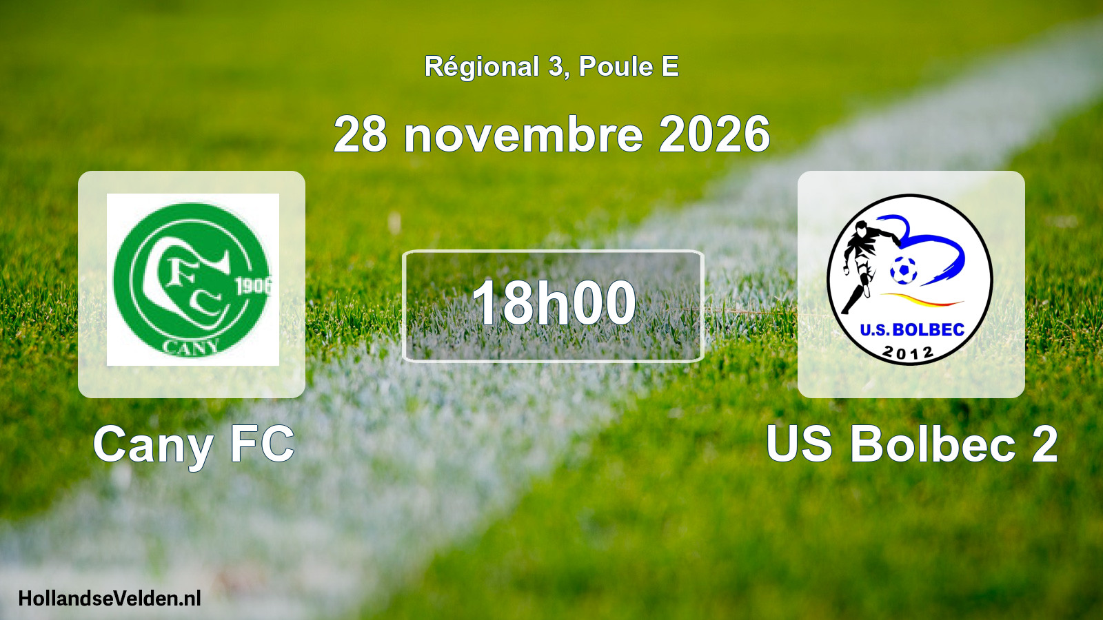 Scheduled Match: Cany FC - US Bolbec 2 (28 November 2026)