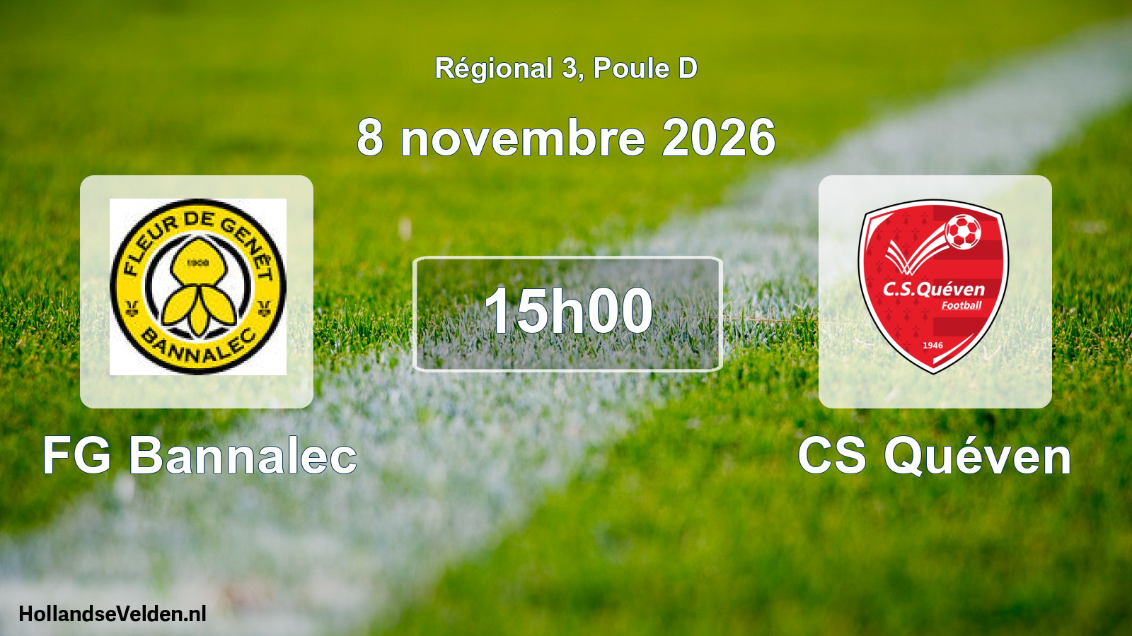 Match programmé: FG Bannalec - CS Quéven (8 novembre 2026)