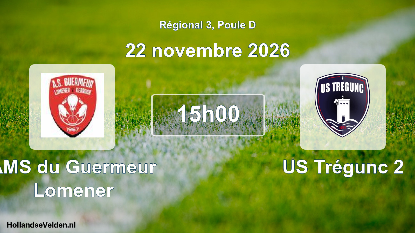 Scheduled Match: AMS du Guermeur Lomener - US Trégunc 2 (22 November 2026)