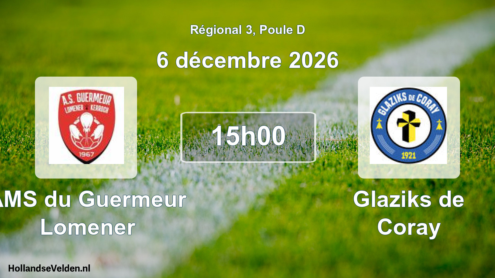 Scheduled Match: AMS du Guermeur Lomener - Glaziks de Coray (6 December 2026)