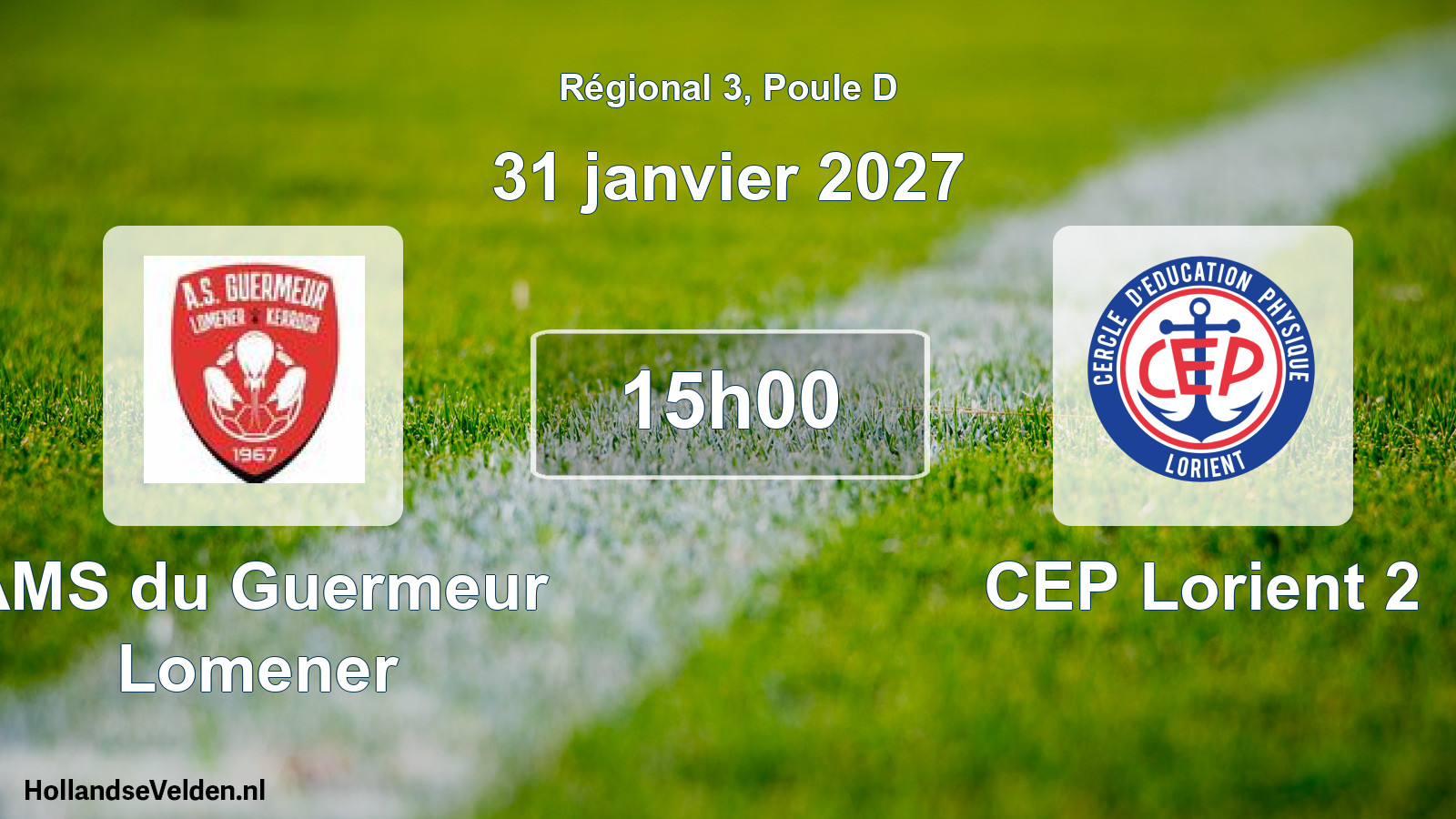 Scheduled Match: AMS du Guermeur Lomener - CEP Lorient 2 (31 January 2027)